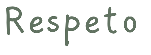 La palabra 'Respeto' escrita en letras grandes y verdes sobre un fondo oscuro.