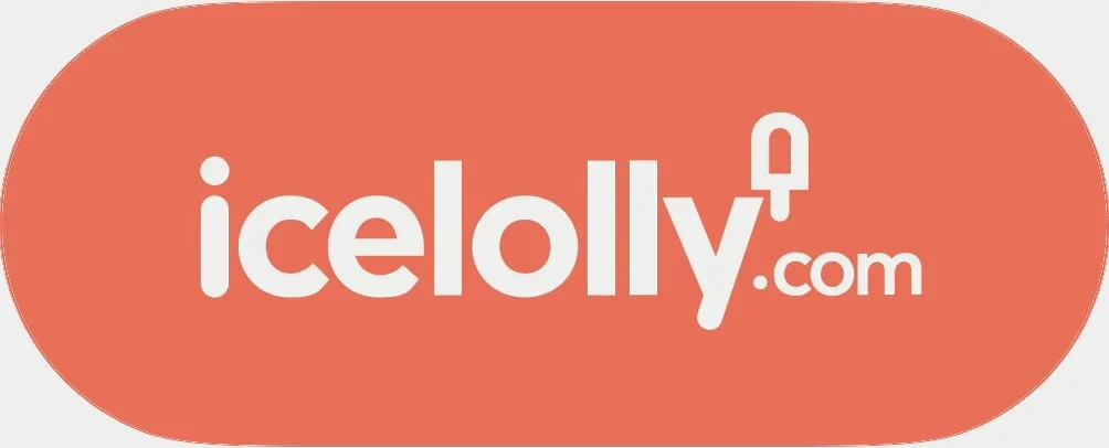 Logo for icelolky.com with red oval background and white text.
