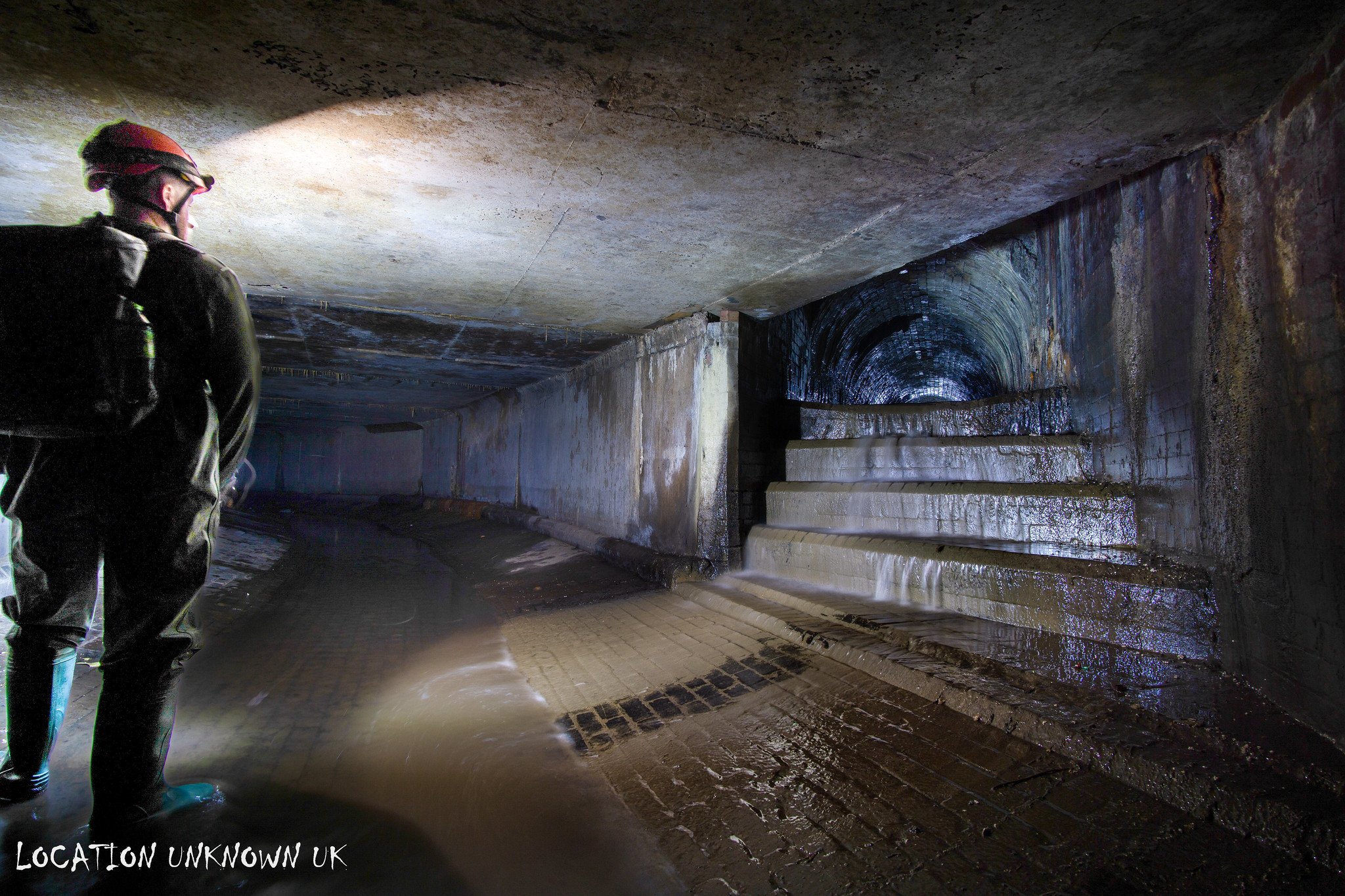 A sewer overflow presents itself further upstream.