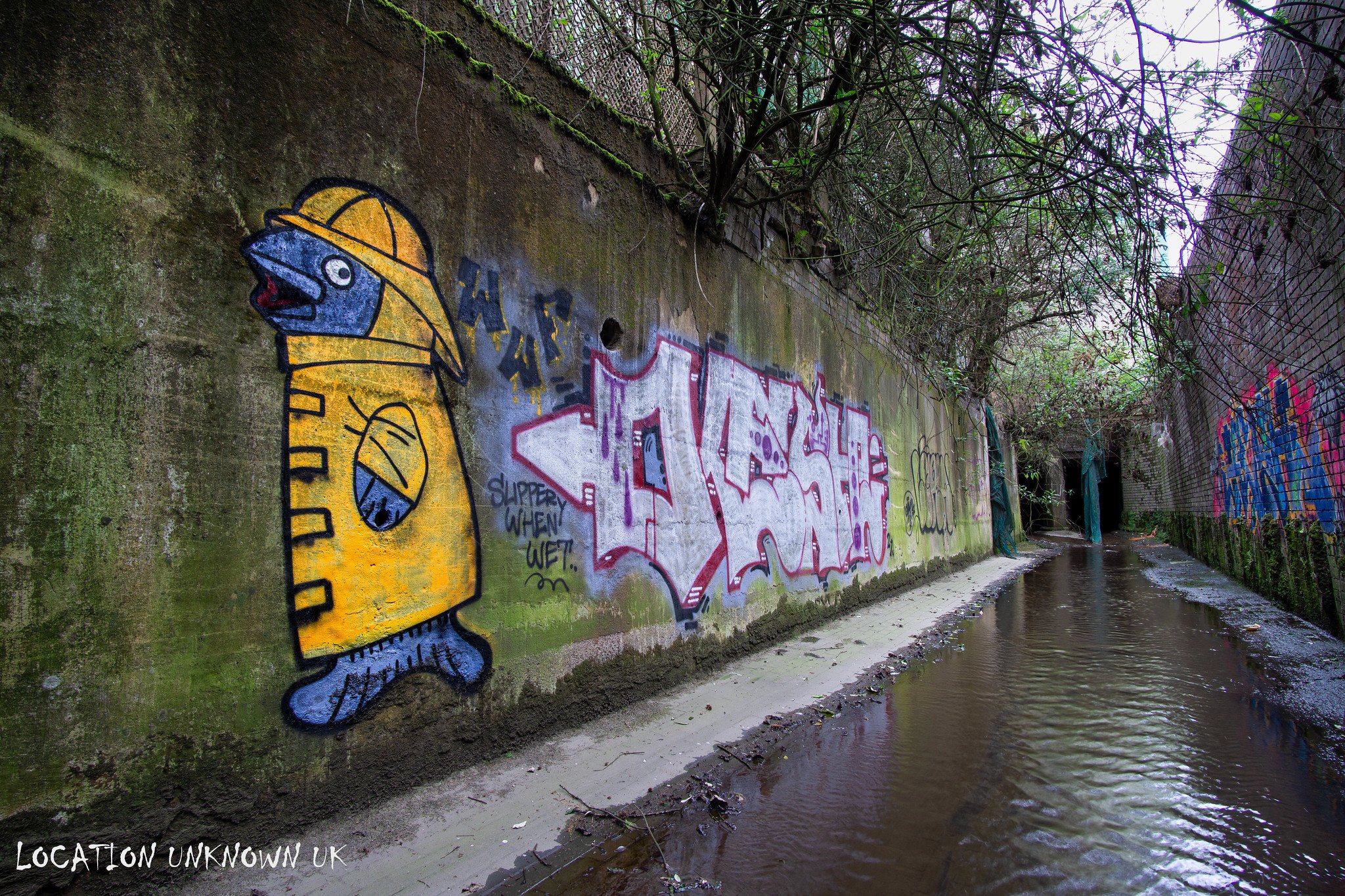 Following the Brook upstream there are numerous open air culverts along its route.
