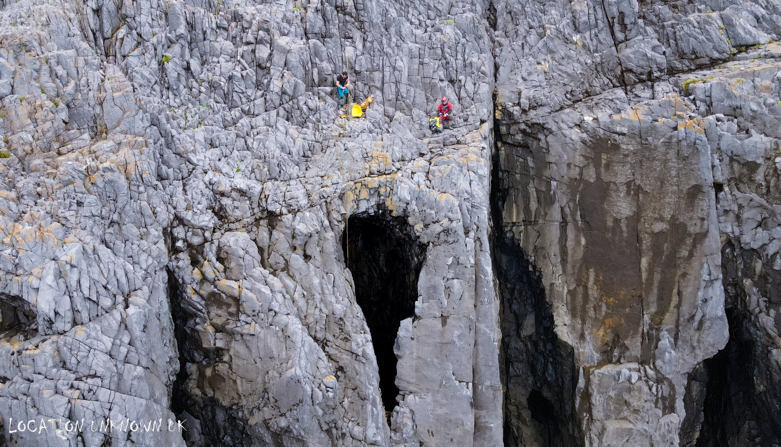 The entrance resembles an inverted tear dop.