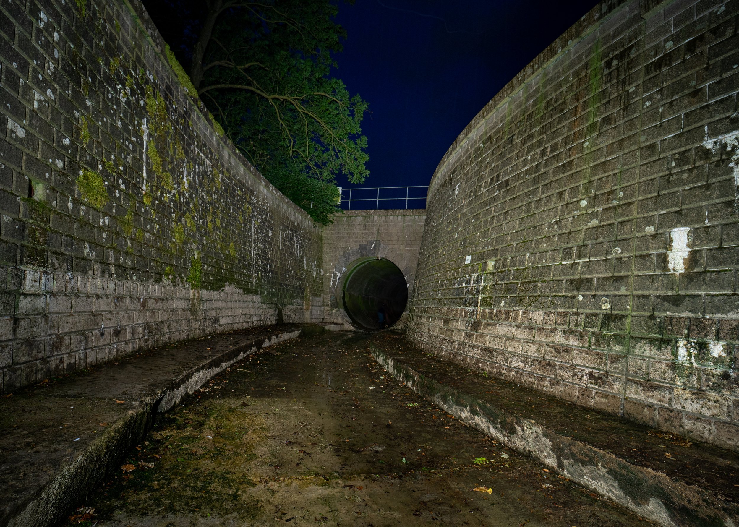 Approaching the outfall.