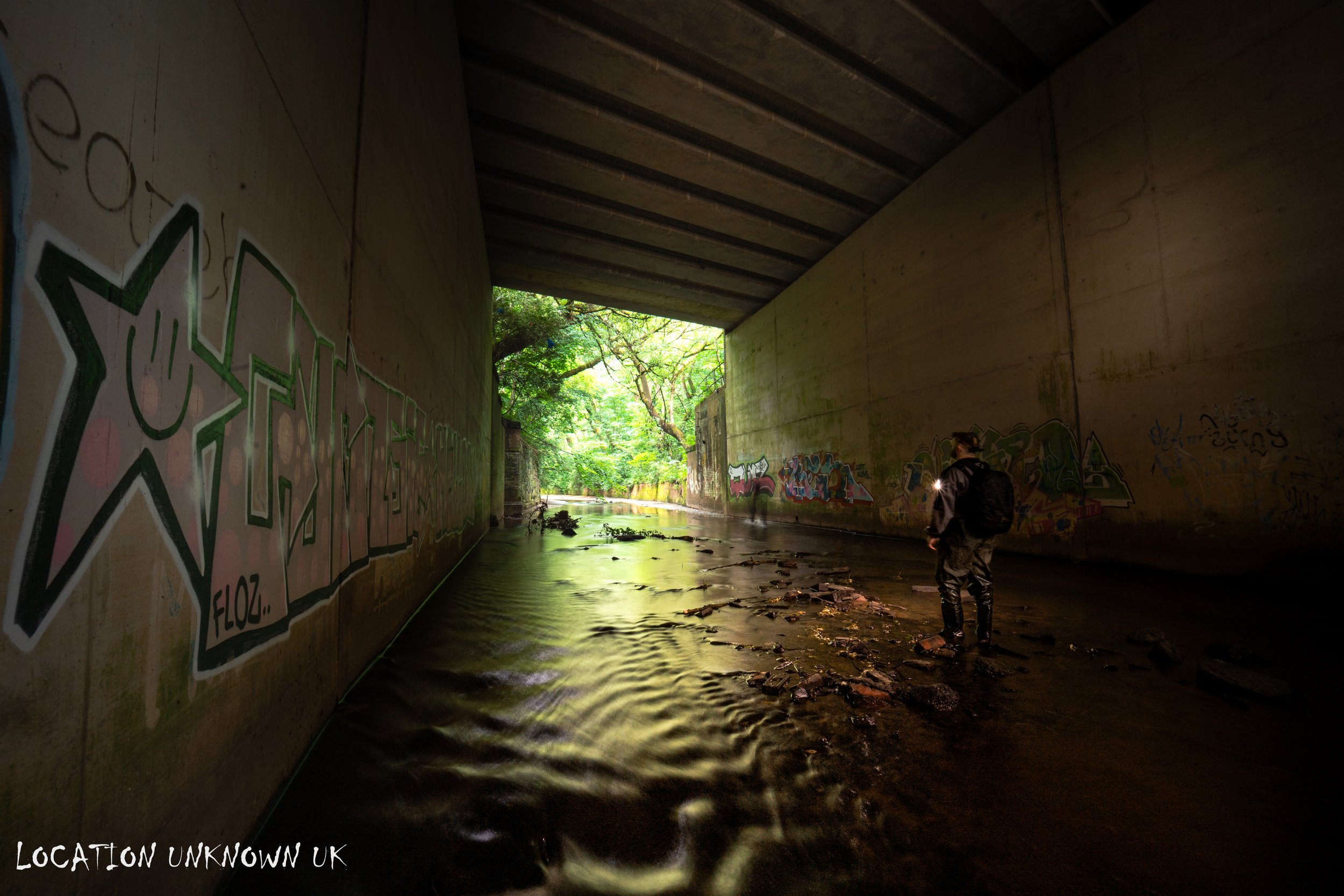 Looking back upstream.