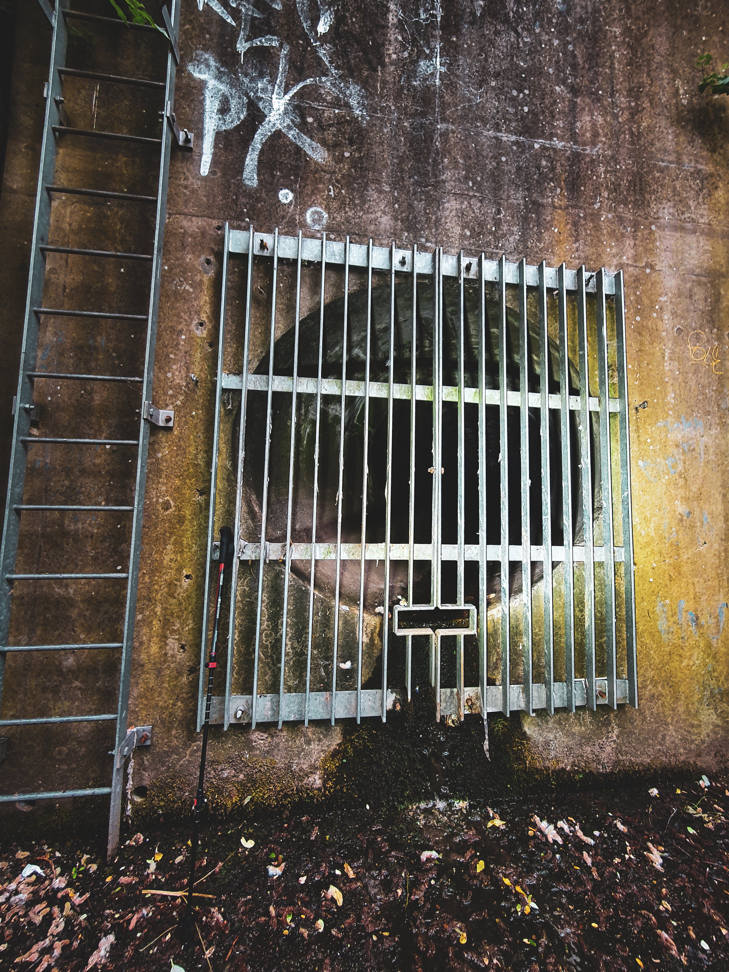 grilled outfall.
