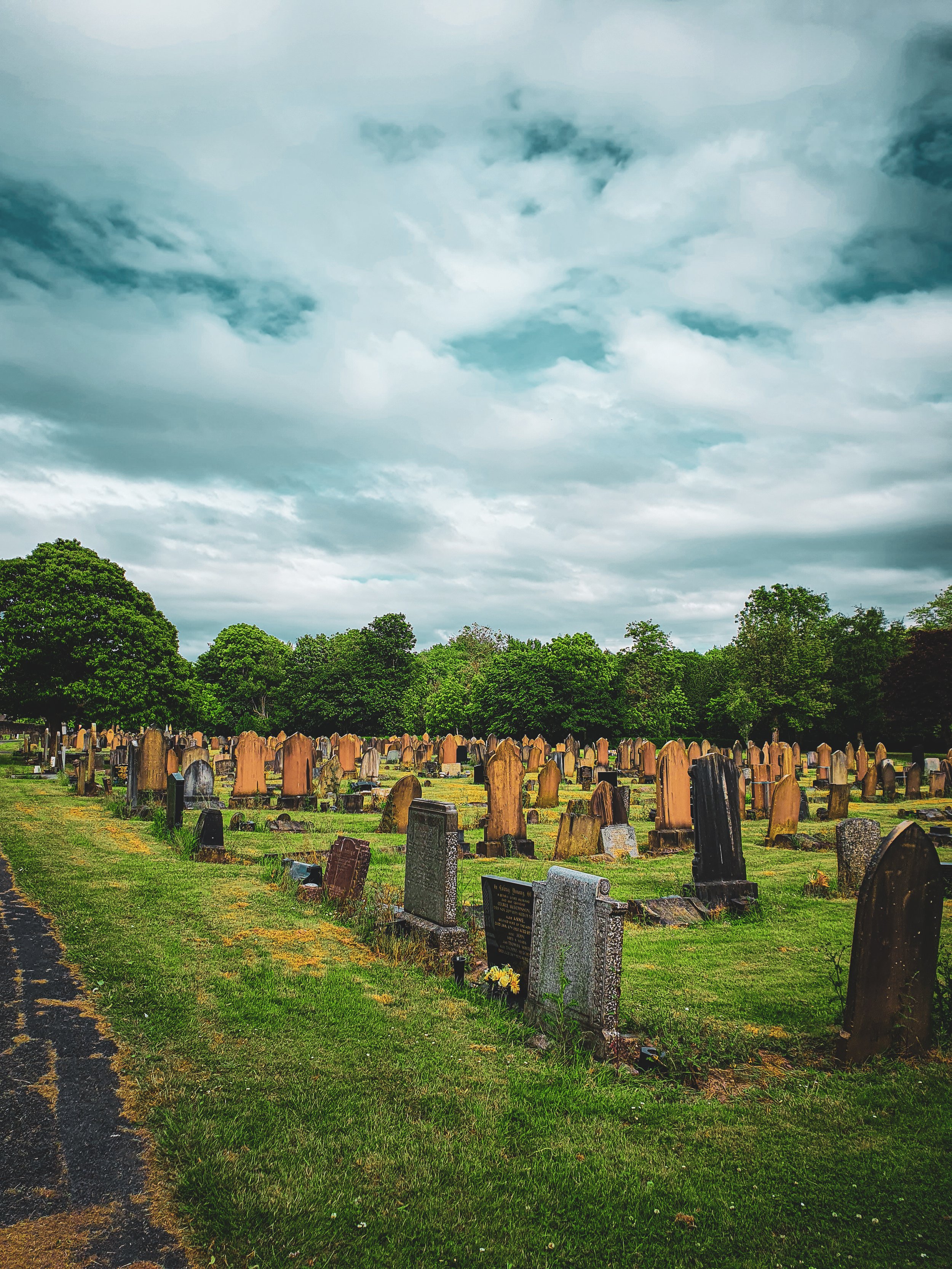 Phillips park cemetery. home to some of the graves that were washed away during the great flood.