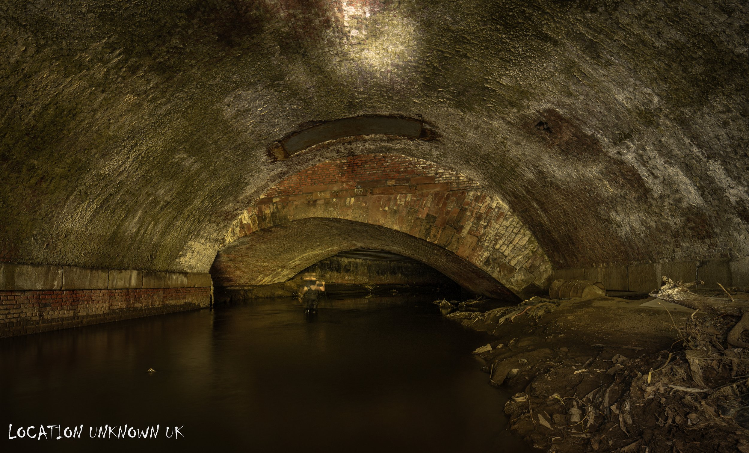 The road can be seen to intersect the culvert from above.
