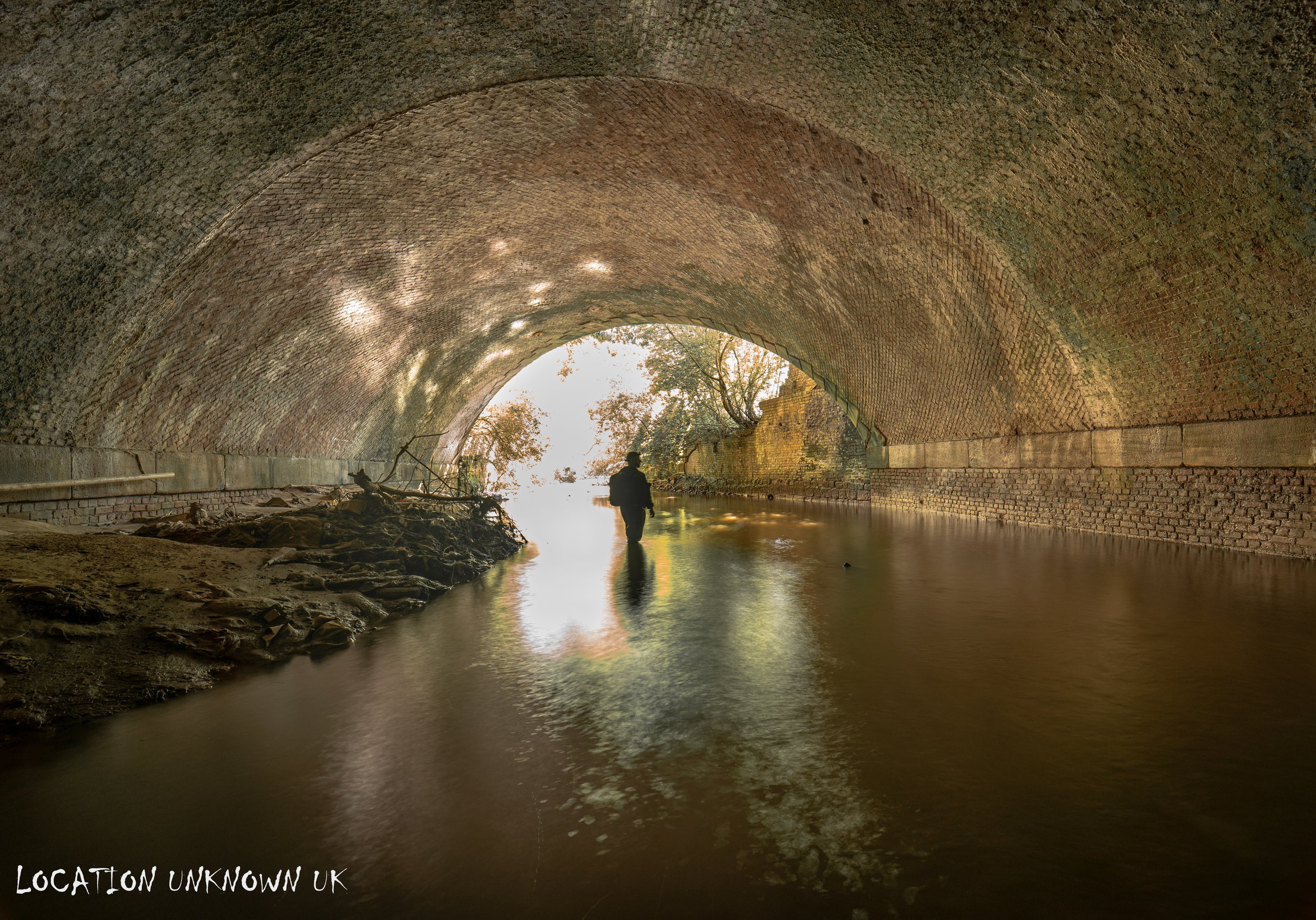 Looking back at the first outfall.