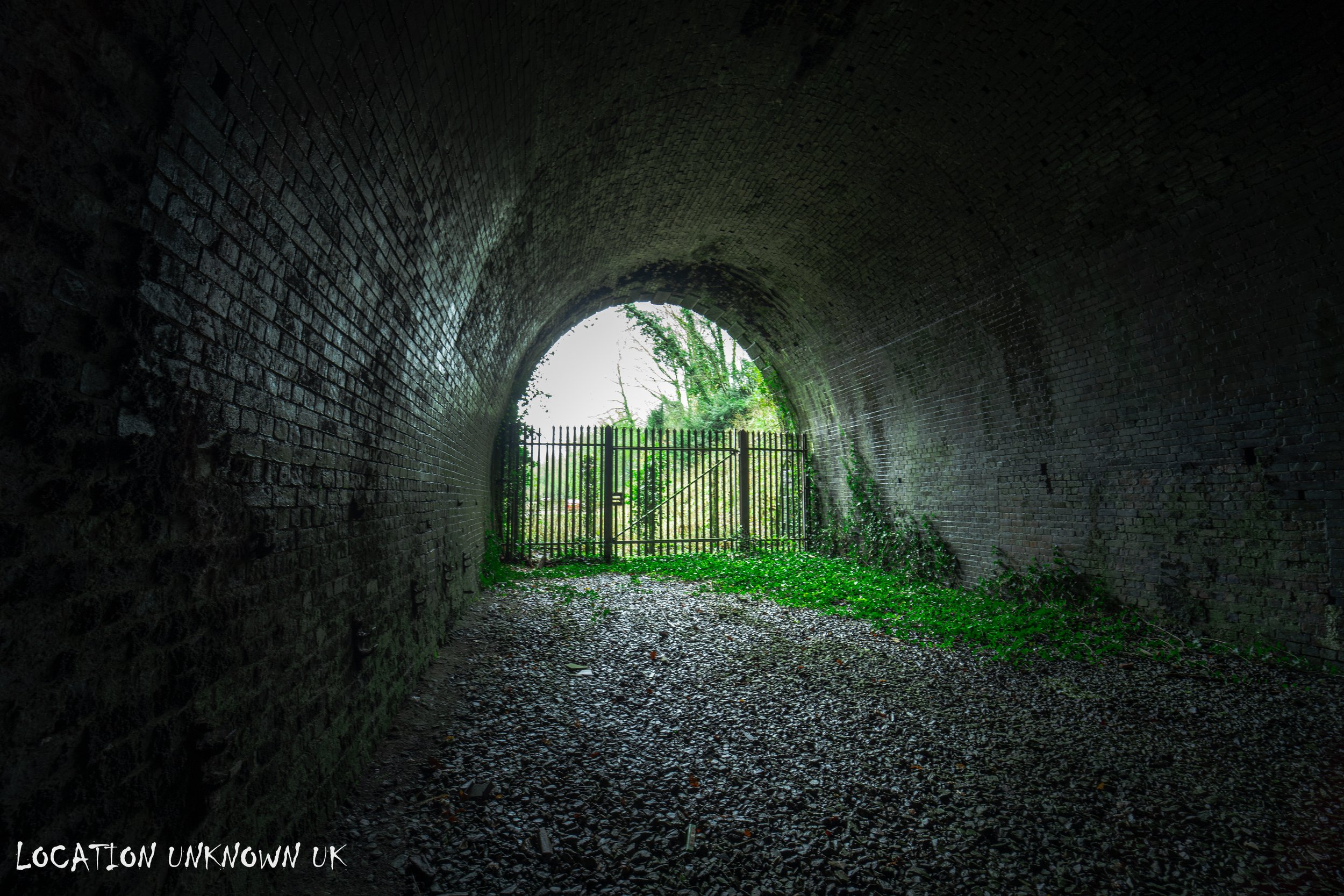 Looking back out at the southern portal.