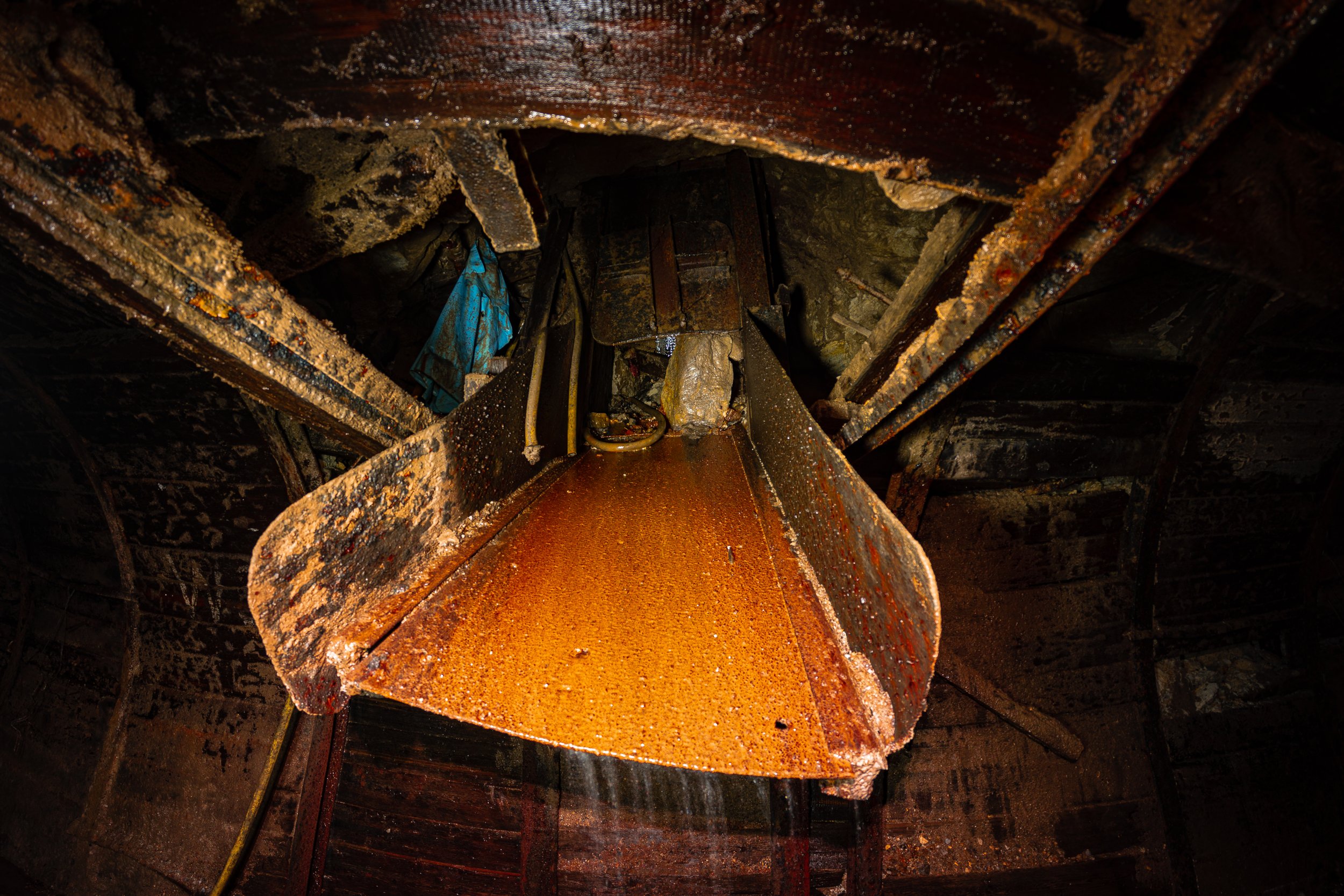 Ore chute.