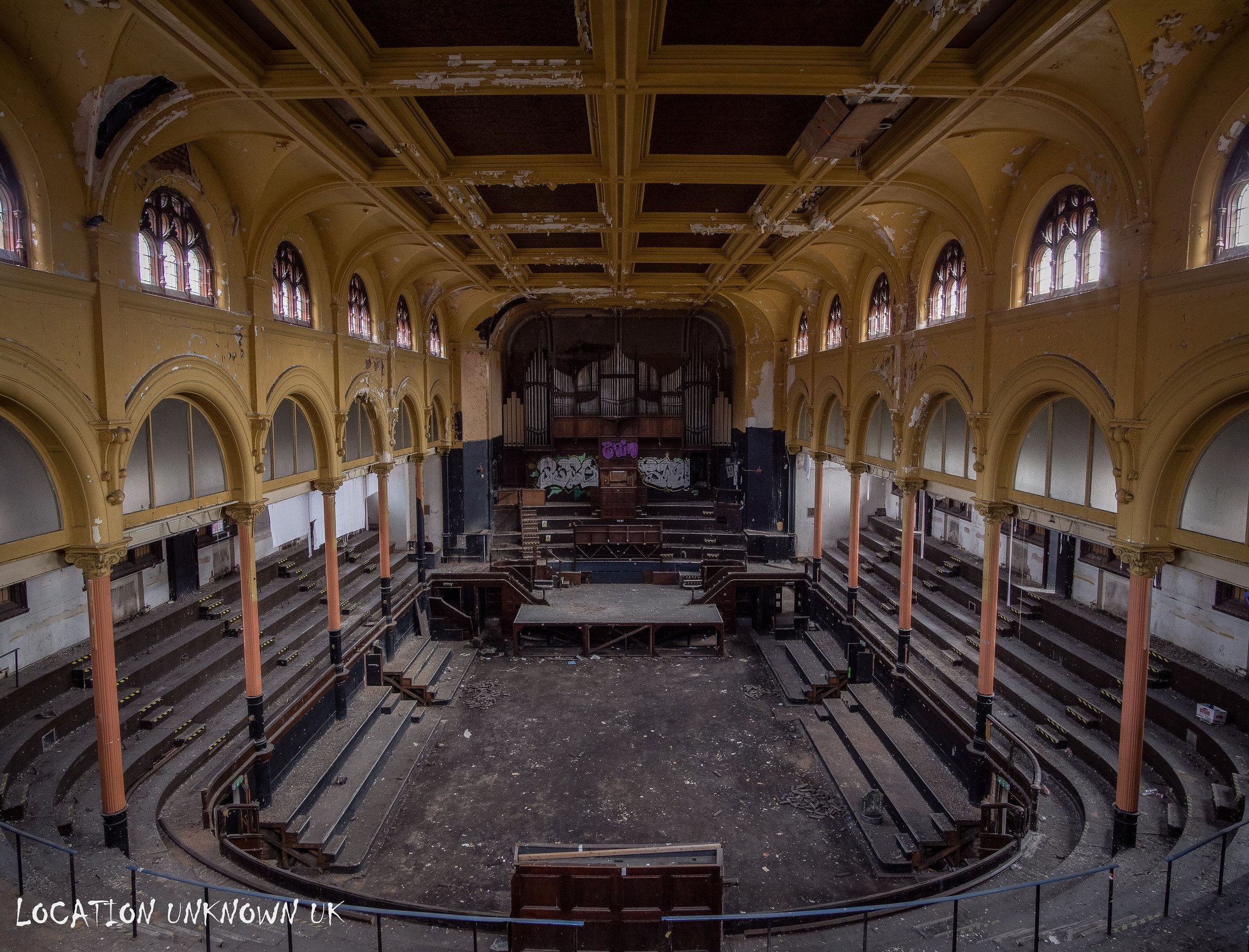 Inside the main hall.