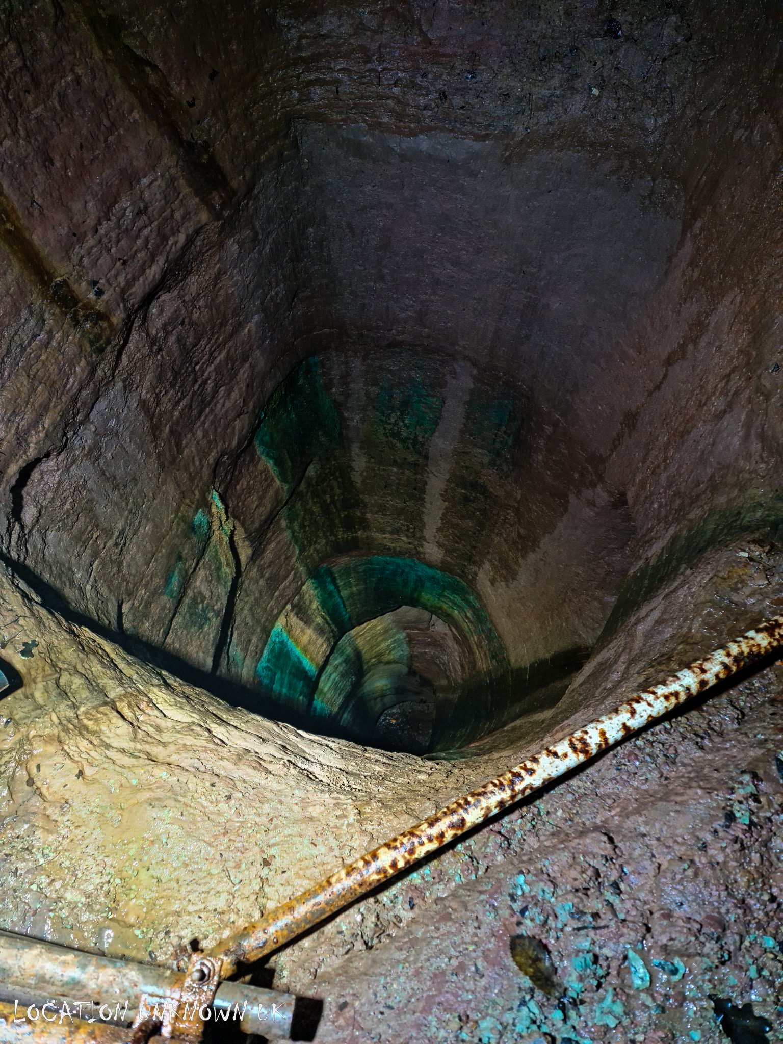 Mineral rich shaft.