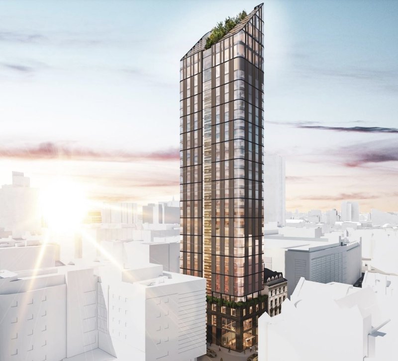 The absurd proposal for the 31 story hotel.
