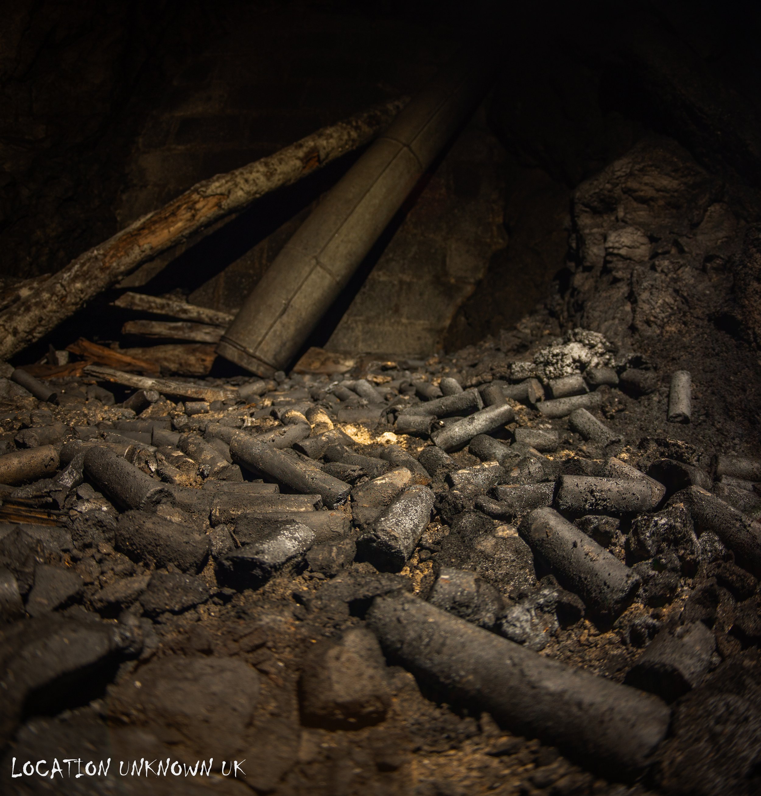 A bunch of core samples left behind.