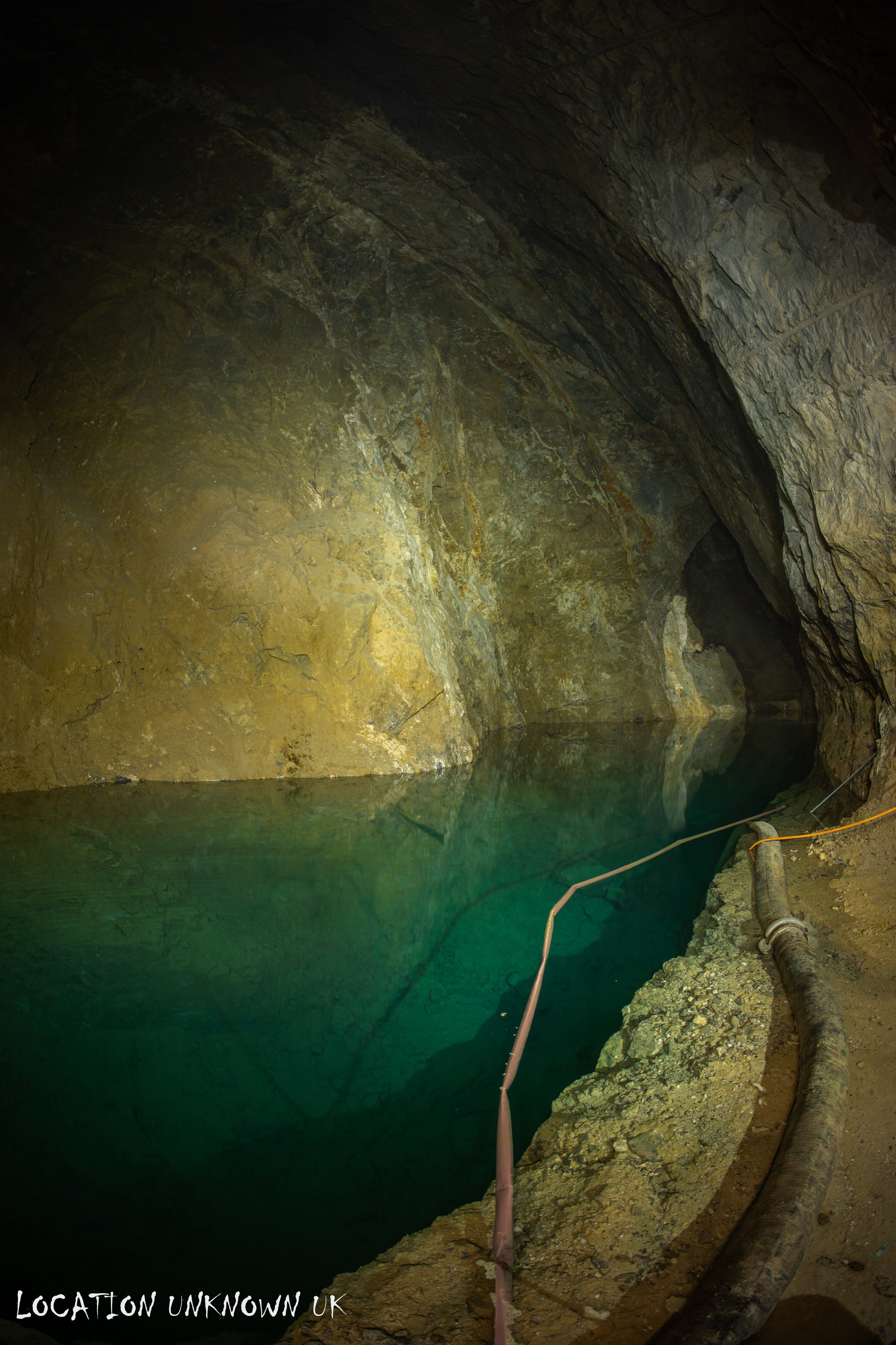 It was around this lake i was told about the main reason for Milldams early closure. It turns out they had mined beyond the contracted boundary and not just by a few metres or so. beyond here was a 10 minuet drive through a level mined illegally, it