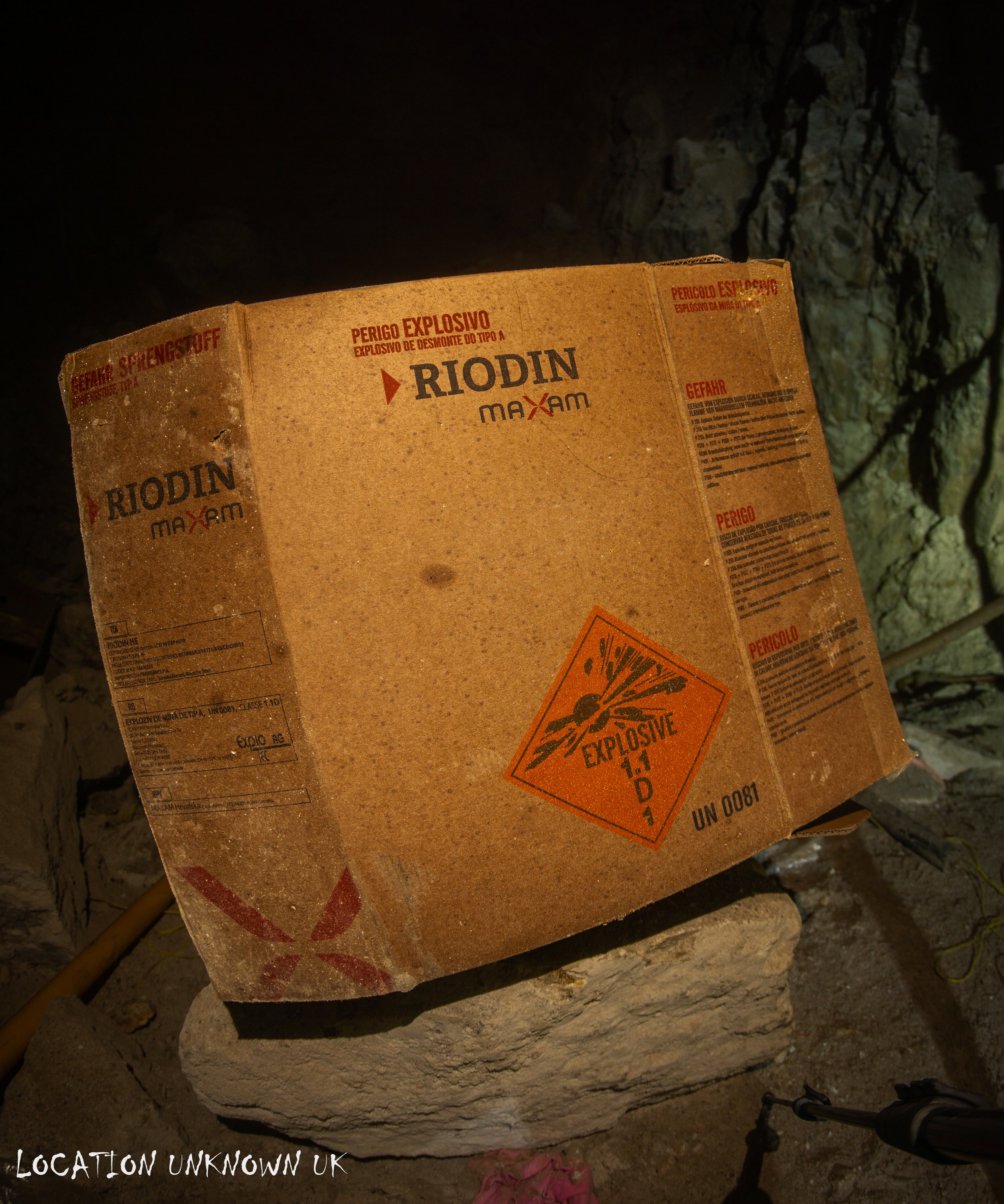 Blasting gel used in boreholes to hold the explosives in place.