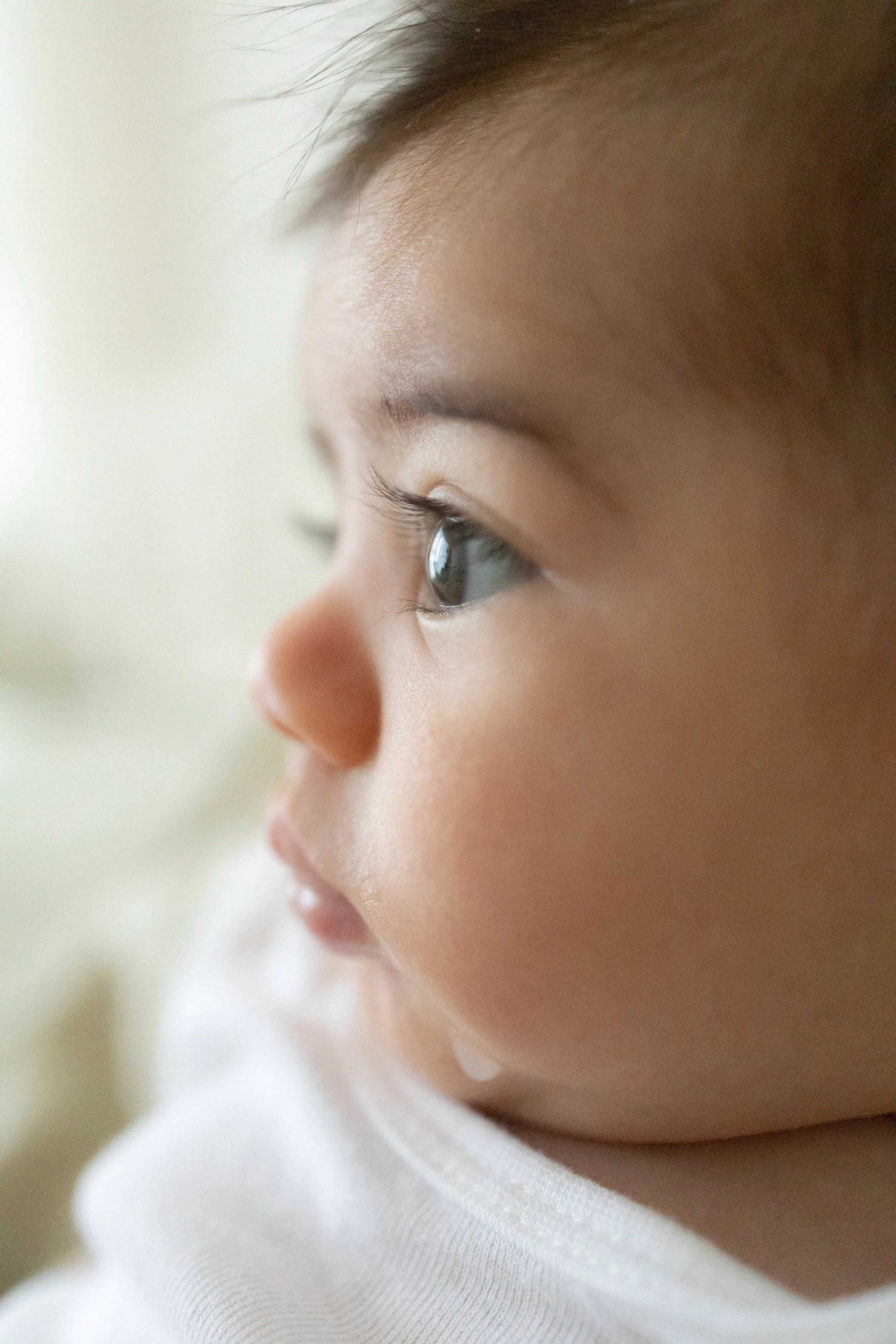 newborn baby side profile