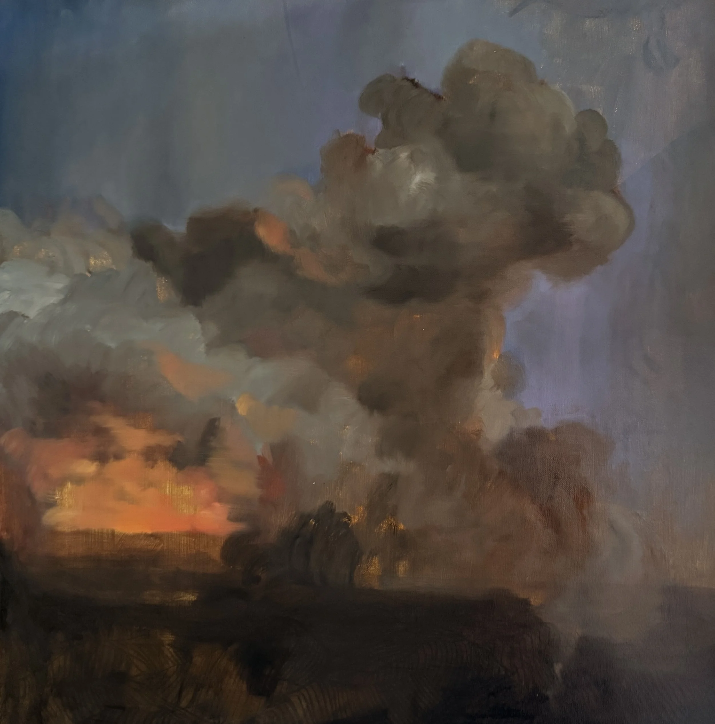 Contemporary landscape 2 2025 90cmx90cm oil on canvas £2400 