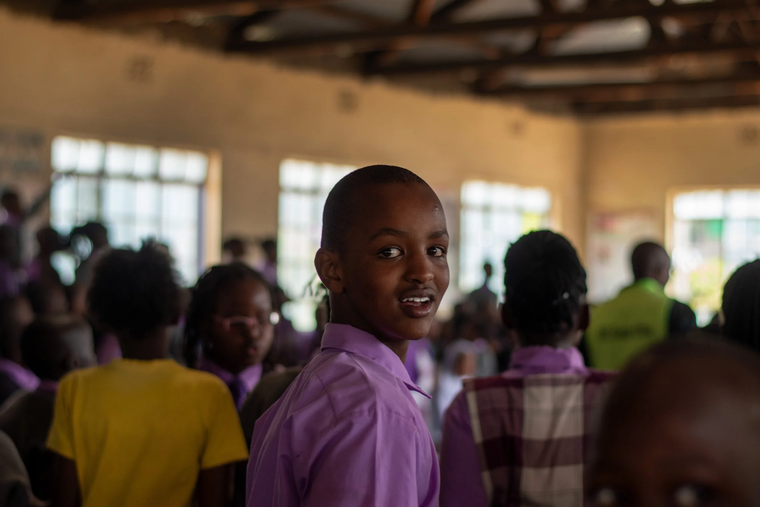 CHILD IN SCHOOL PARADE,RESTART AFRICA, KENYA, JUNE 24