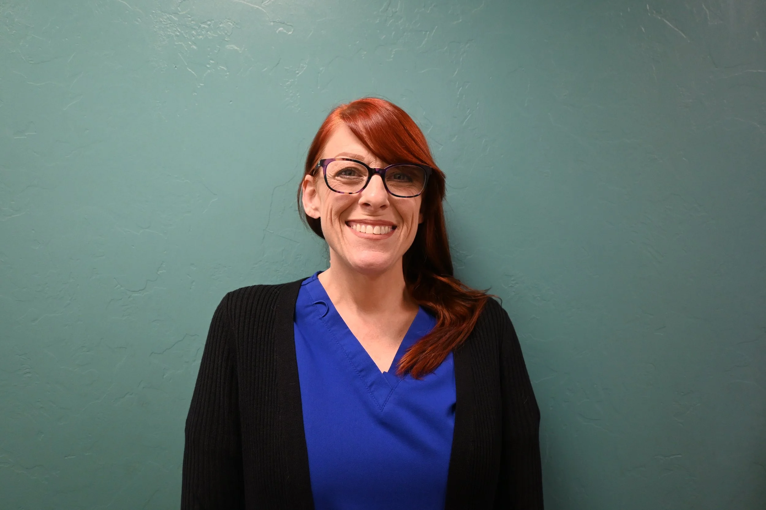 Vet Tech Angela with snake