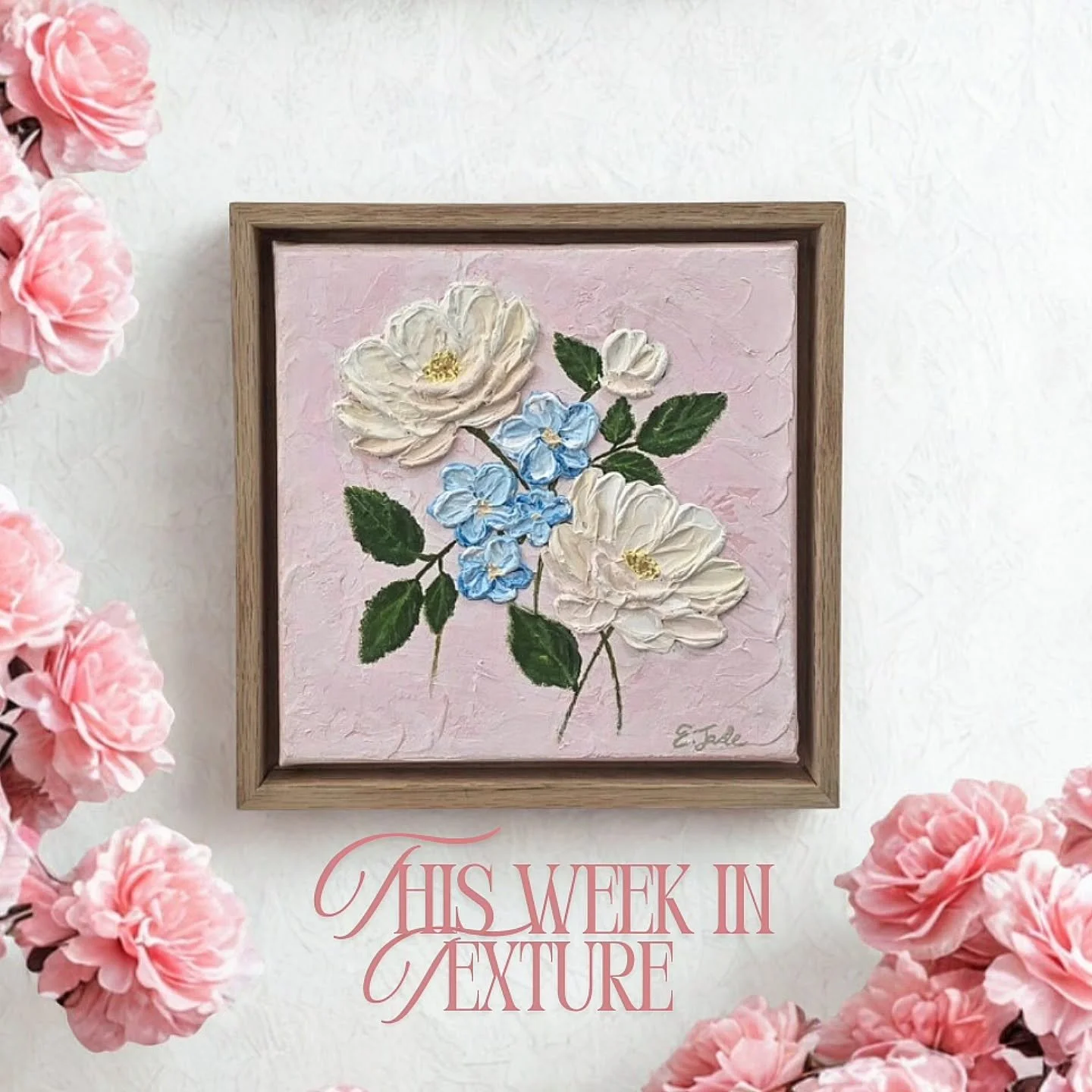 This week in texture 🌸
It&rsquo;s been such a crazy week at work, so getting into the studio at night was honestly the best part of my day.

Swipe through to see this one come together &rarr;

Studio time like this is my favourite kind of balance 🤍