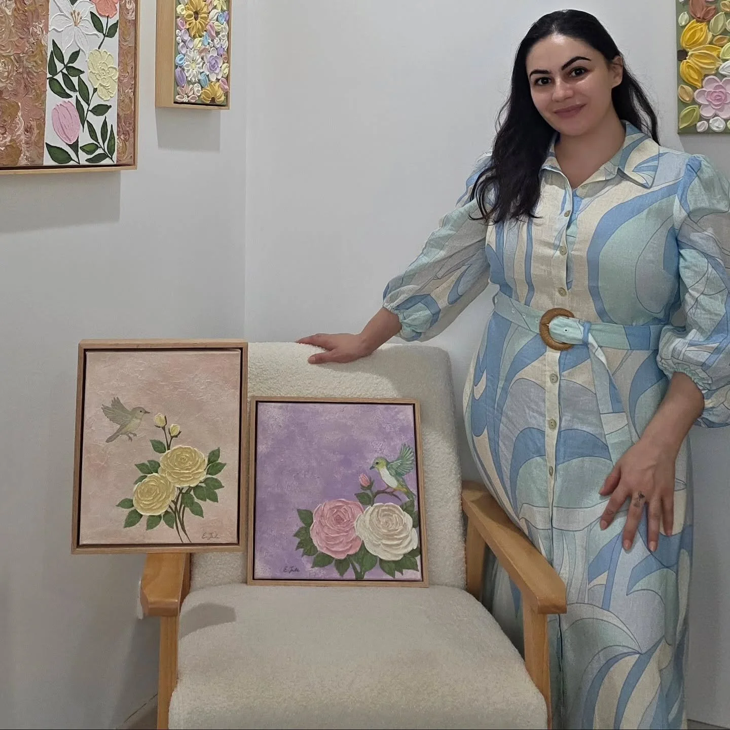 They finally feel complete&hellip;

Framed and ready 🤍
Two originals, coming very soon.

Lilac or cream? ✨

#artbyemilyjade #texturedart #australianartist #originalartforsale