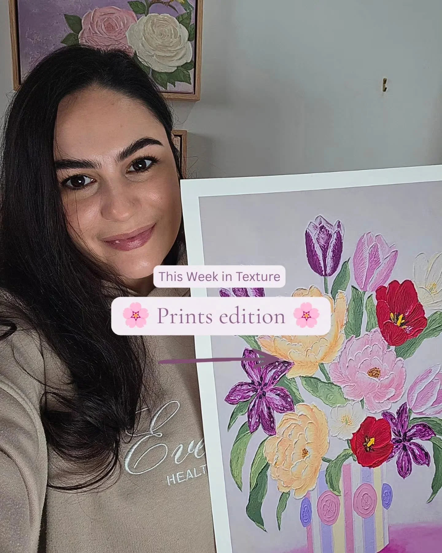 Another little week in my studio. 🌸
This one was all about test prints... from finally unboxing the first batch, to ordering a few more, and even putting them to the test with our little Original or Print? challenge. 🤭

Every week brings me one ste
