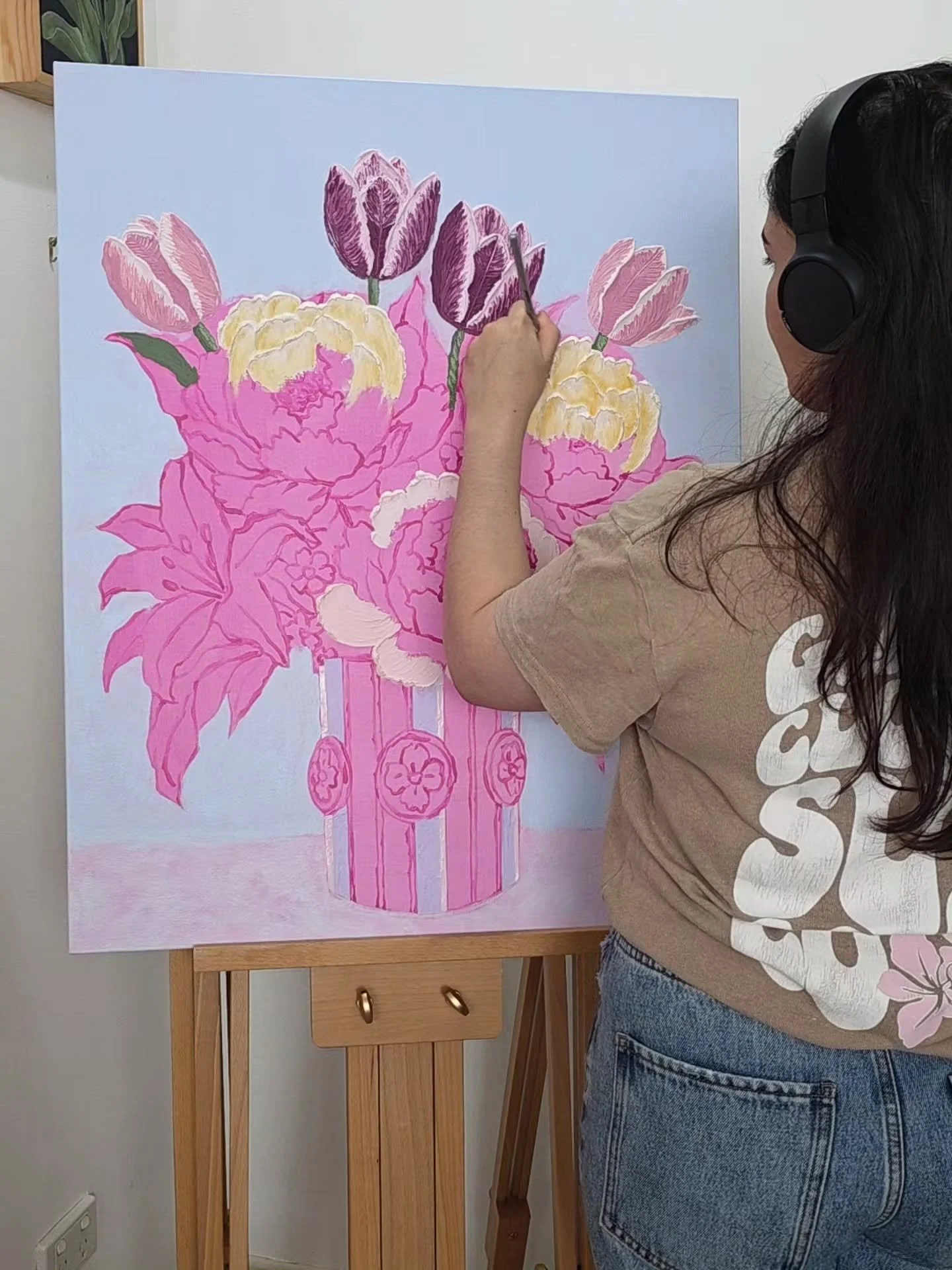 Weekend plans: this. 🎨

#artiststudio #workinprogress #texturedart #australianartist #floralartist