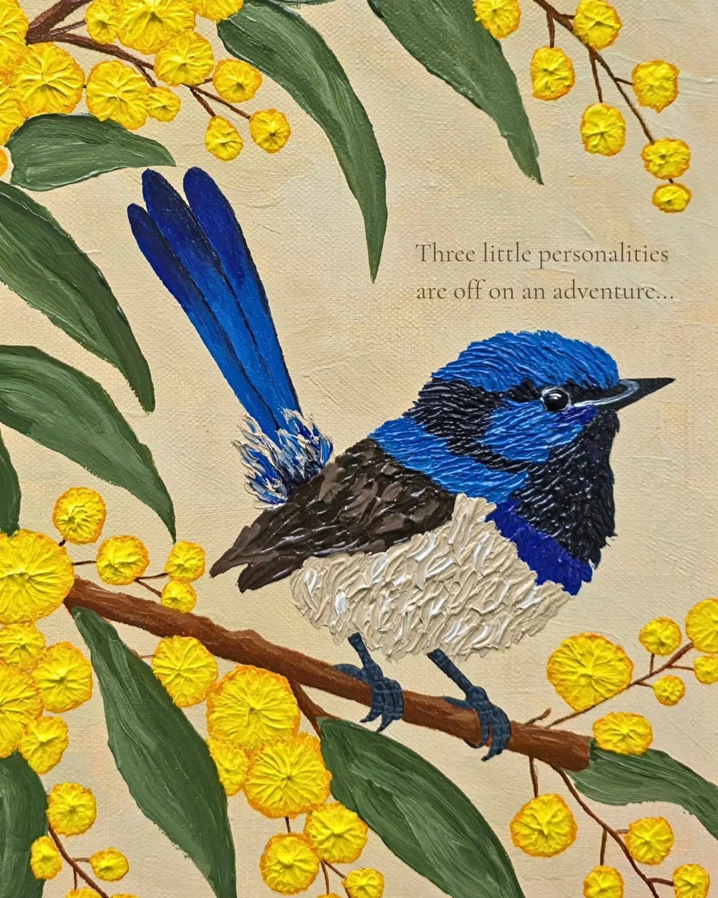 My first ever art show! 🤍

Meet Wally, Walter &amp; Winnie - three little personalities nestled amongst Australian Wattle, heading to the 2026 Boorowa Charity Art Show &amp; Sale  @artshow_boorowa

🤍 Wally&rsquo;s Hideaway - the shy one
🤍 Walter&r