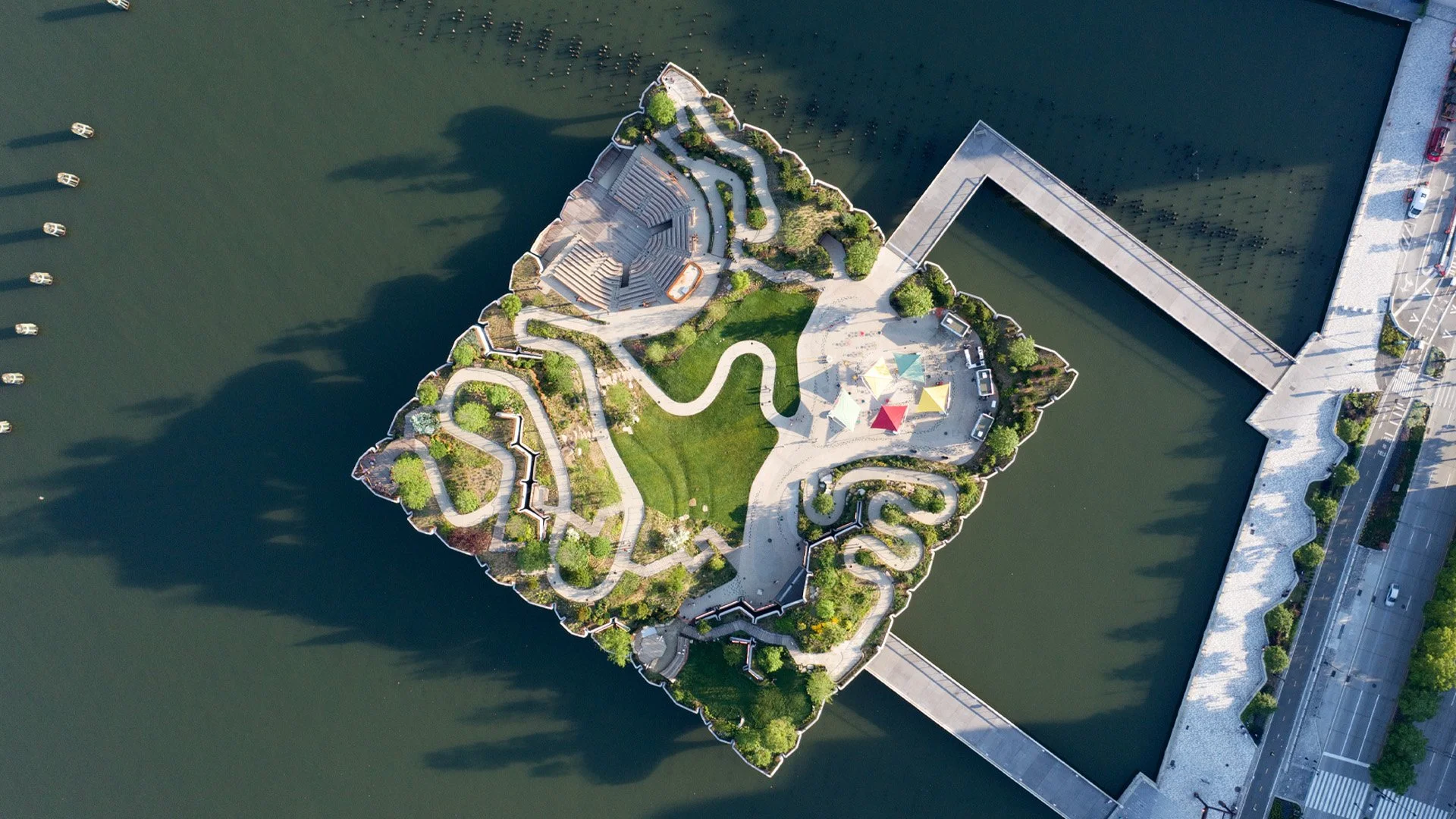 New York Little Island from above Heatherwick Studio_