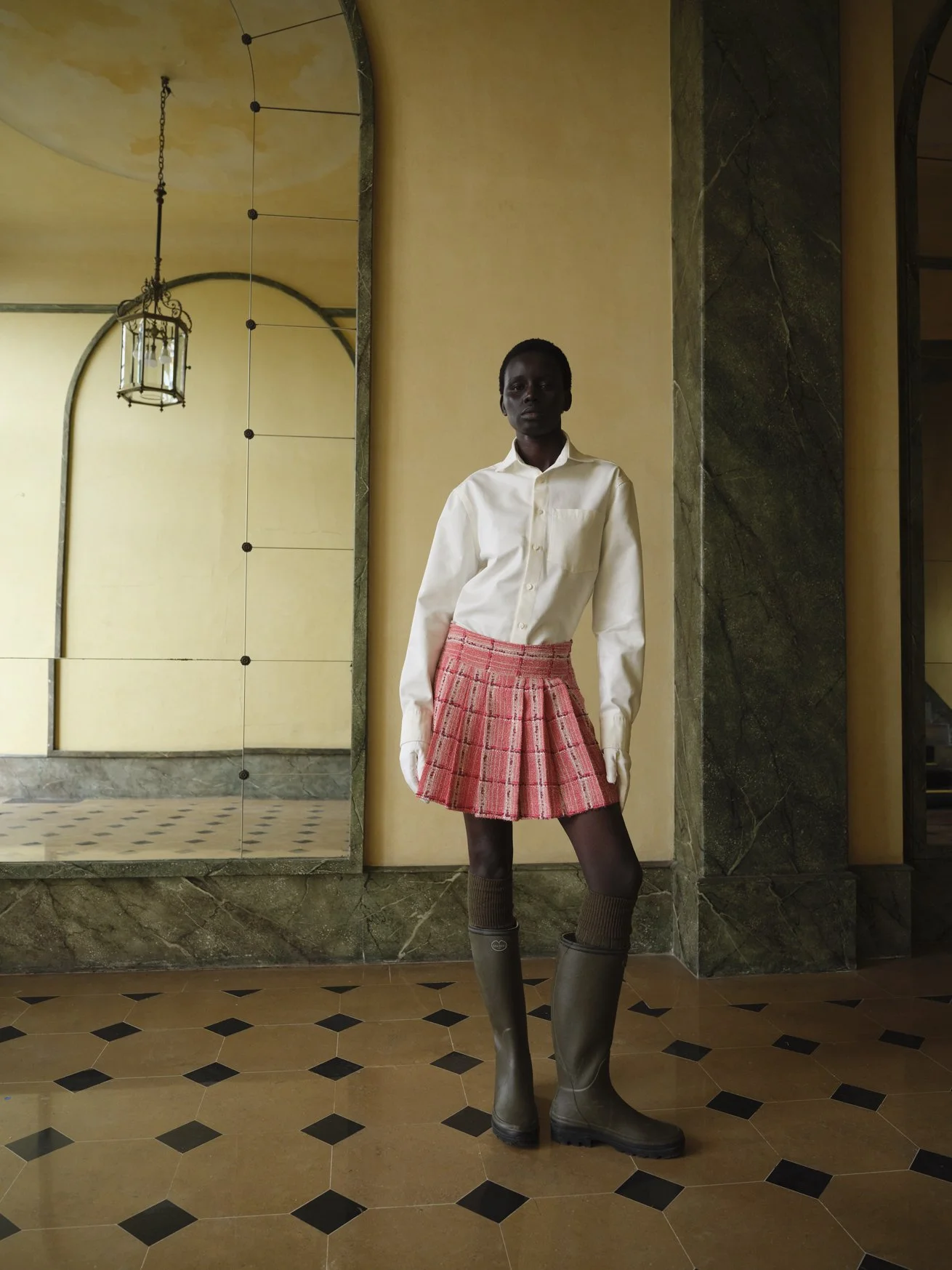 Delia Wade Fashion collection Model in skirt and shirt.jpg