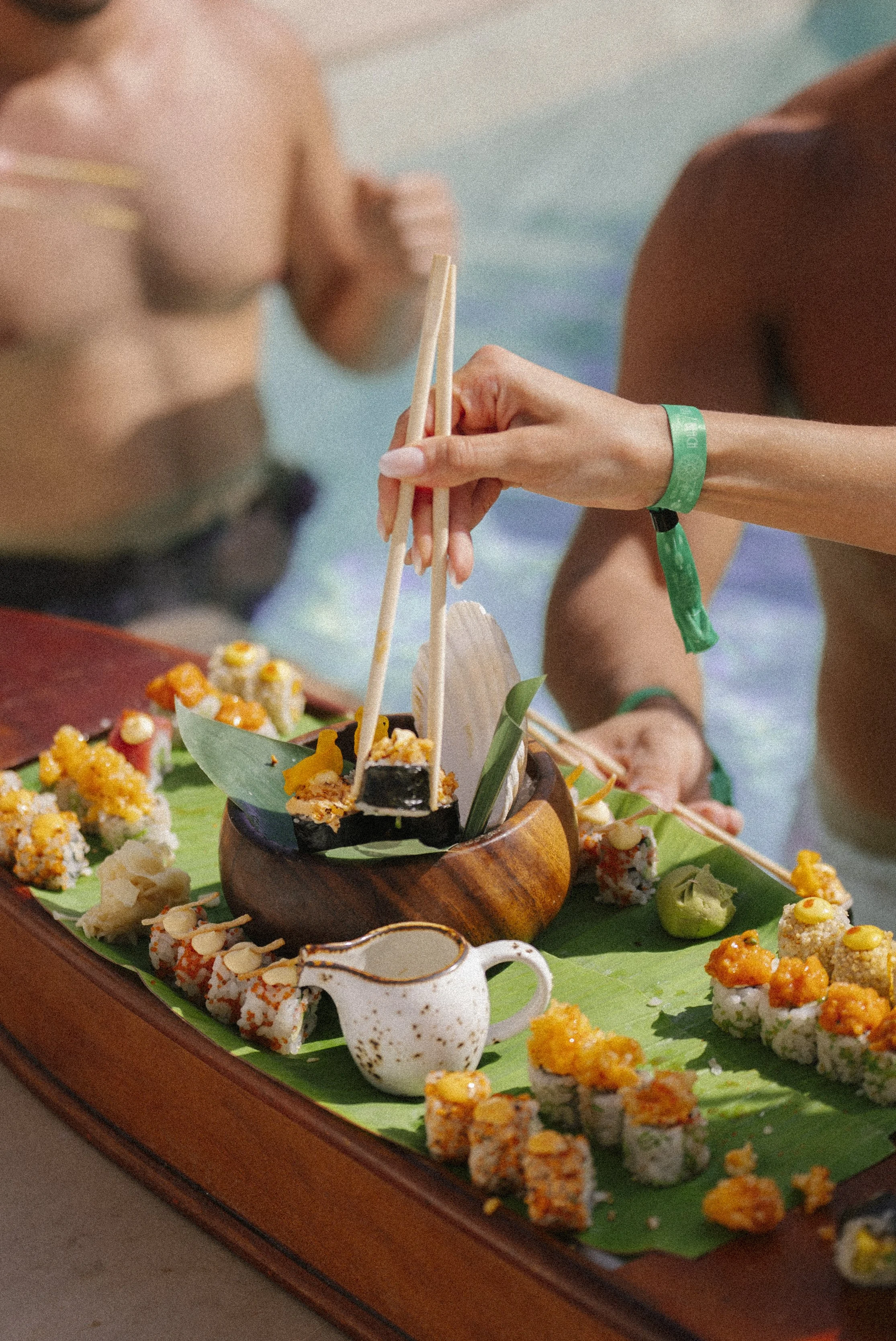 NikkiMay beach party in dubai food by pool.150.jpg