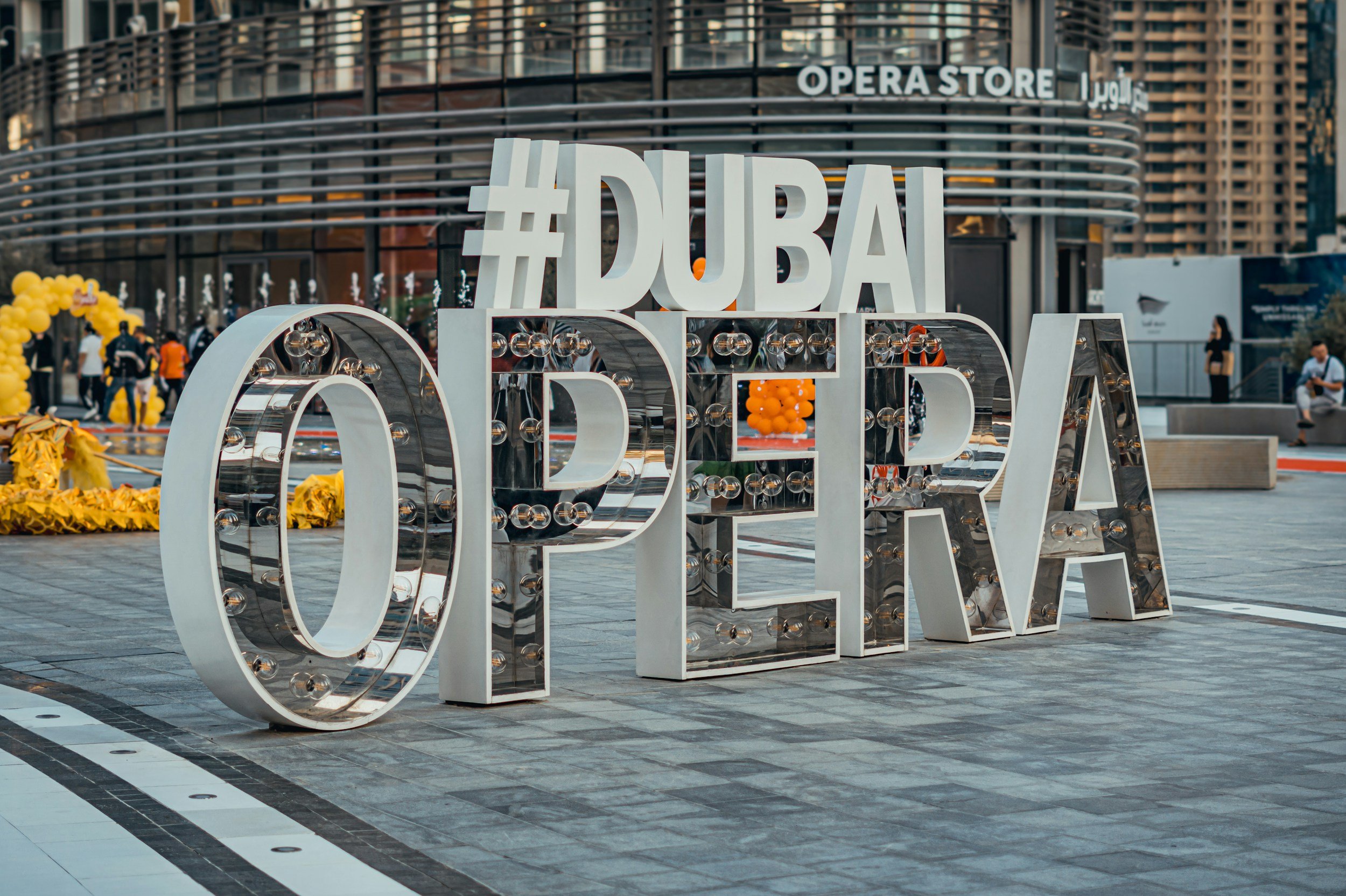 Dubai opera daytime view outdoors.