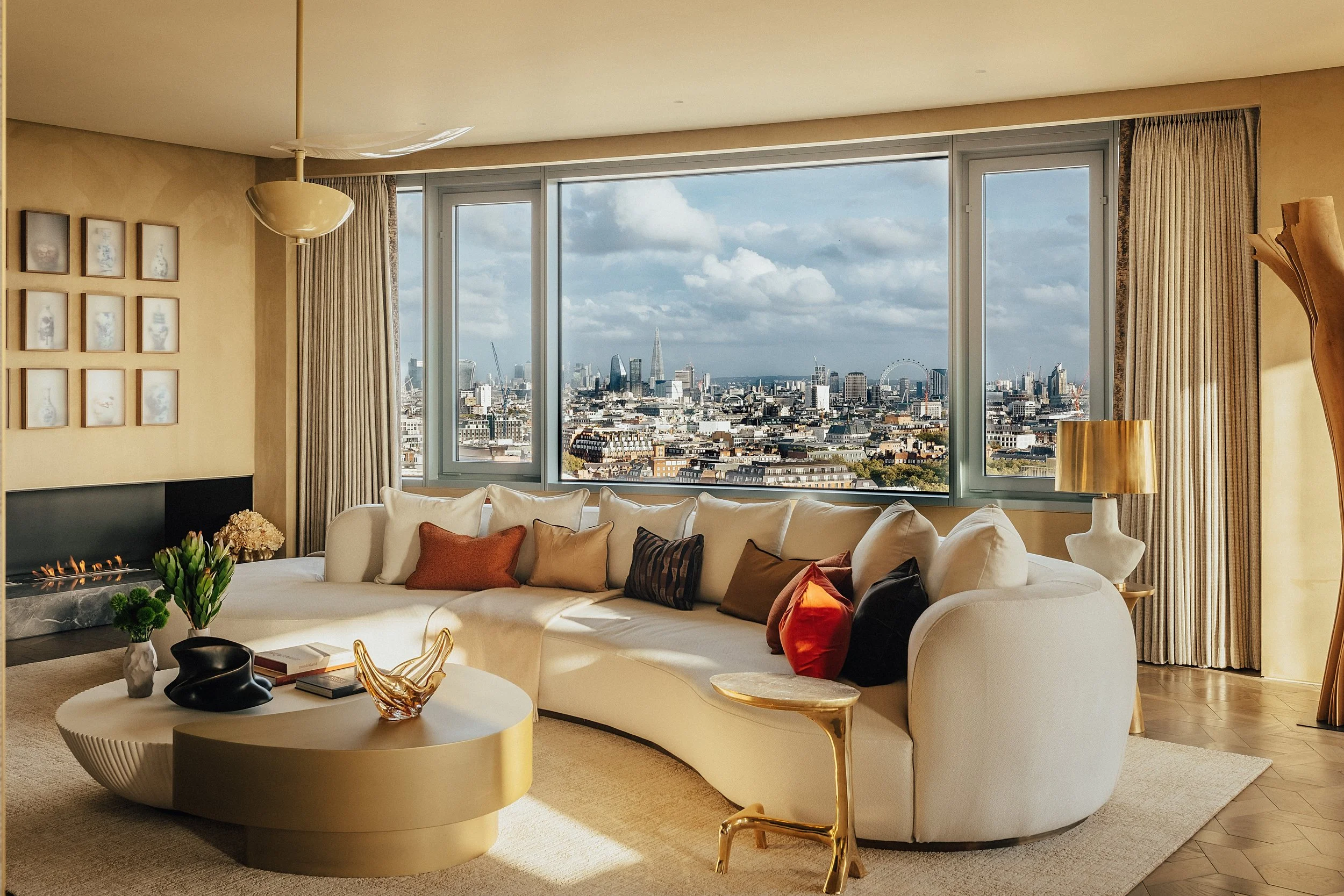 The Bryanston, Hyde Park Penthouse Reception by Accoutre interior design