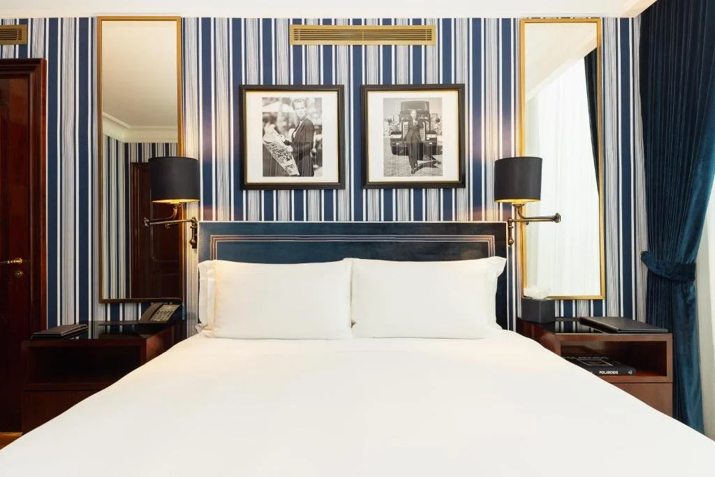 Casa Cipriani Milano hotel bedroom with stripes.jpg