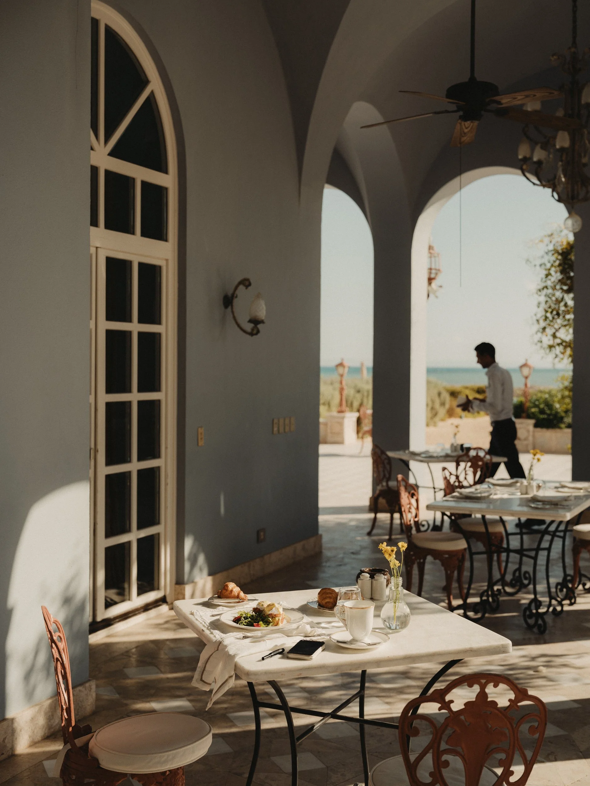 La Maison Bleue hotel El Gouna Exterior and beach Breakfast and dinner area.jpg