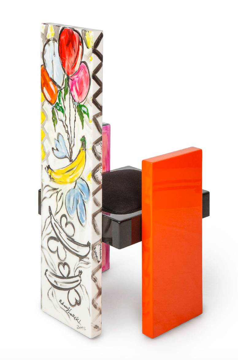 OVO CHAIR_by Roham Shamekh (2024)_Stainless steel, wood lacquer_Courtesy of Leila Heller Gallery.png