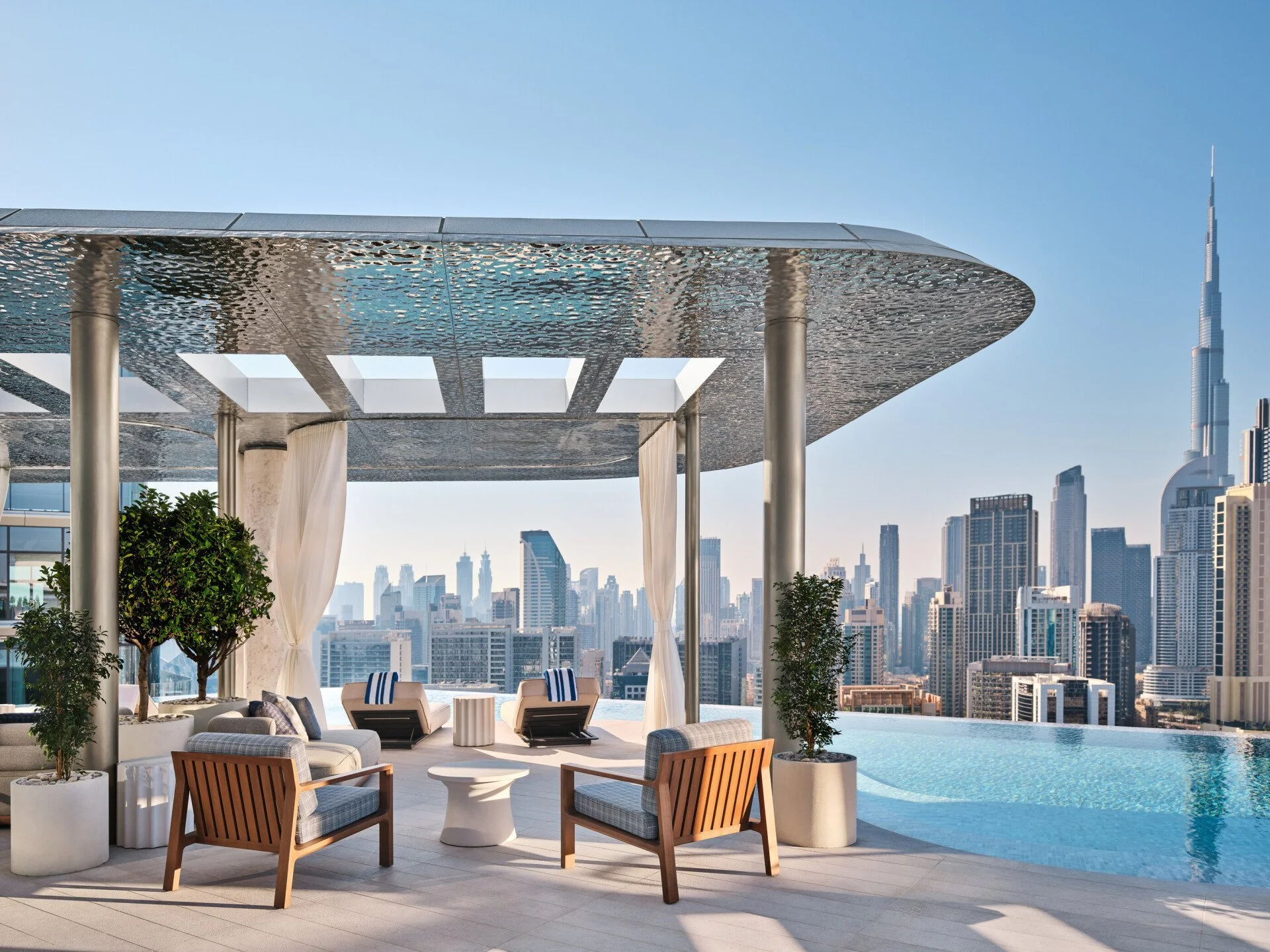 The Lana hotel pool, Dubai. Dorchester Collection.