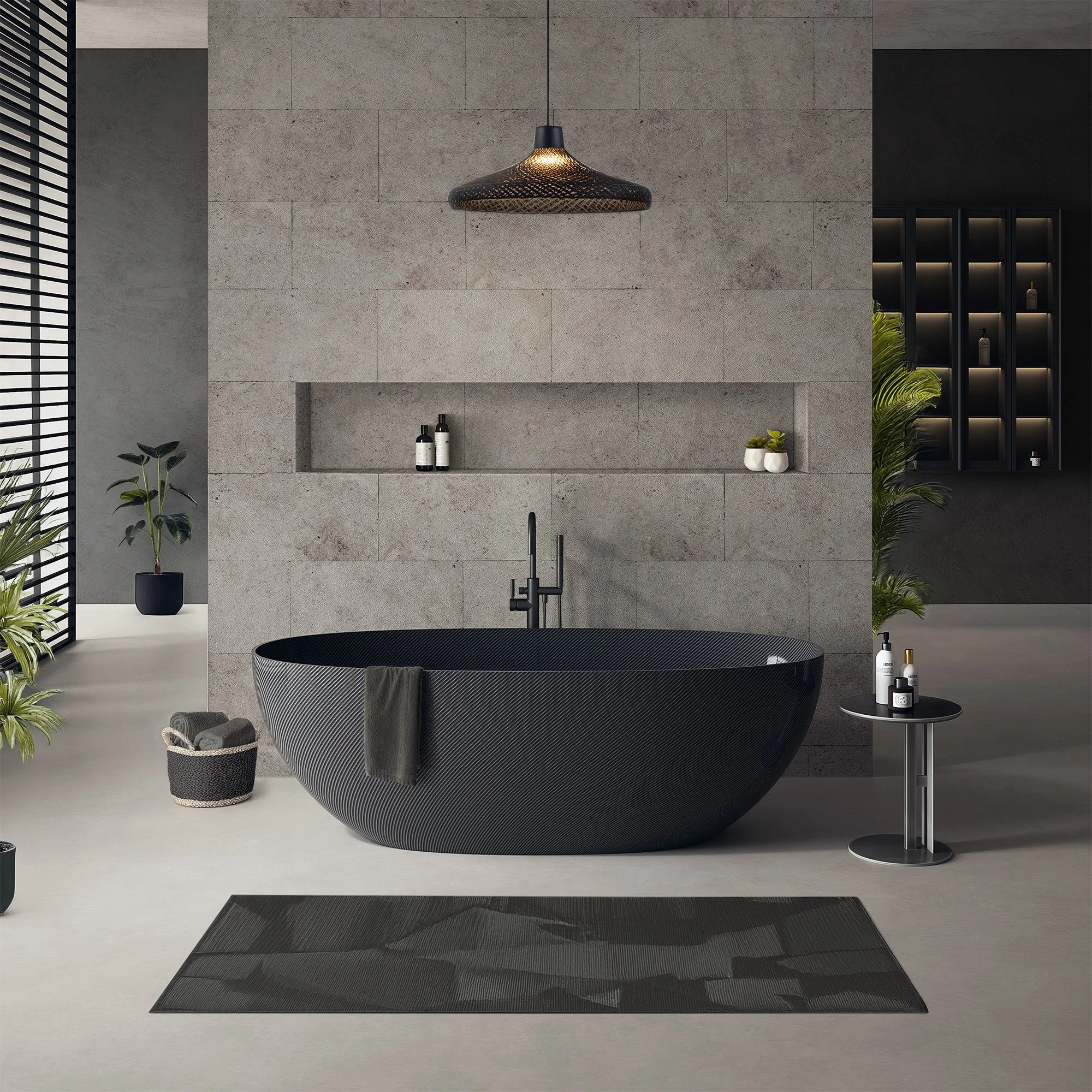 Nosa Senna Black Carbon freestanding Bath