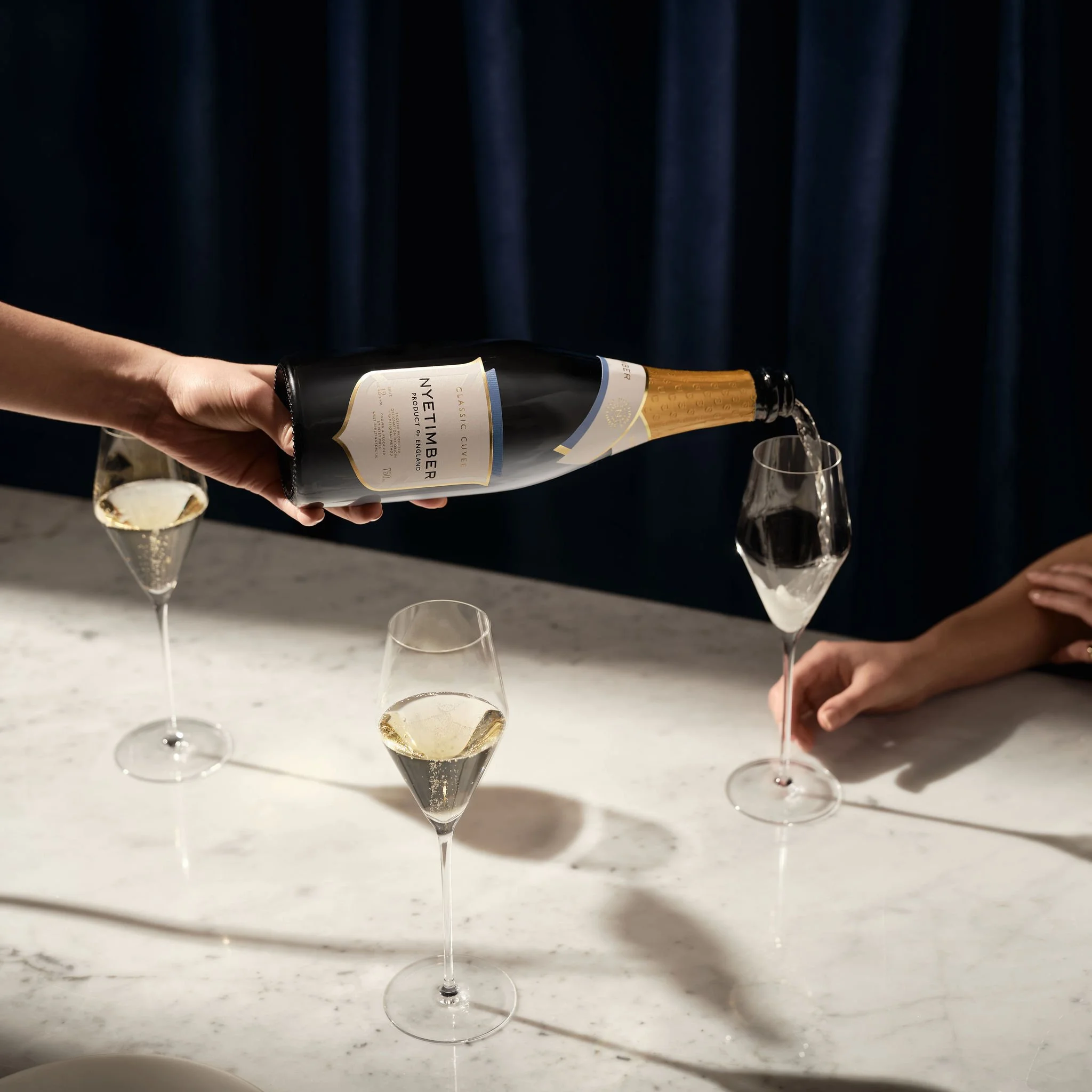 Nyetimber Classic Cuvee Pour sparkling wine British
