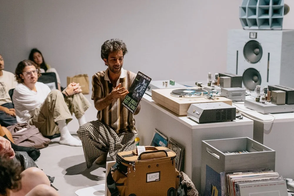 Photography, Haseeb Iqbal at Devon Turnbull’s OJAS listening room, 180 Studios