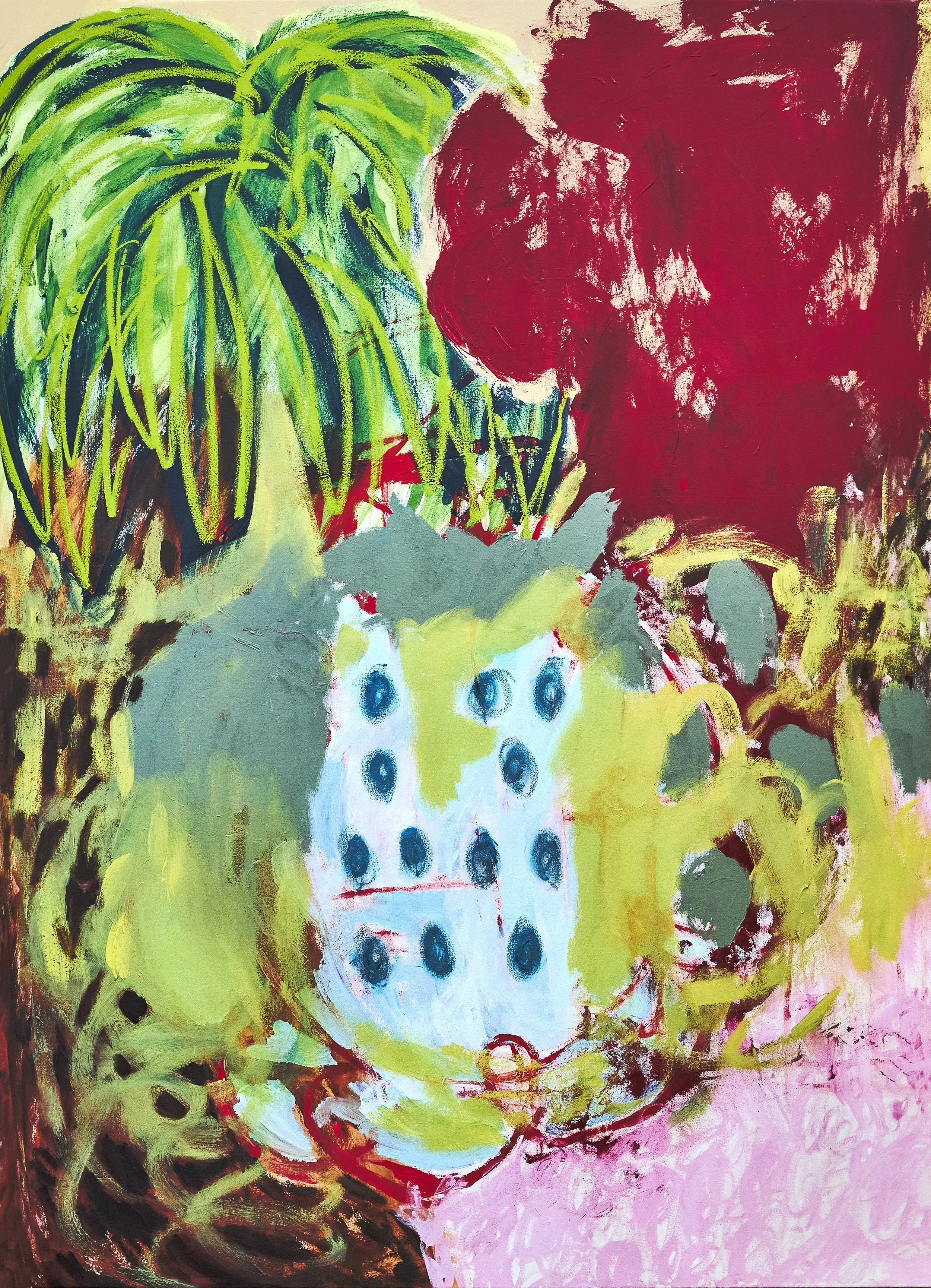 Bolanle Contemporary, Eilen Itzel do Espirito Santo, Ofun Irosun, 2024, Acrylic and oil on canvas,65 × 230 cm. Courtesy of the artist and Bolanle Contemporary