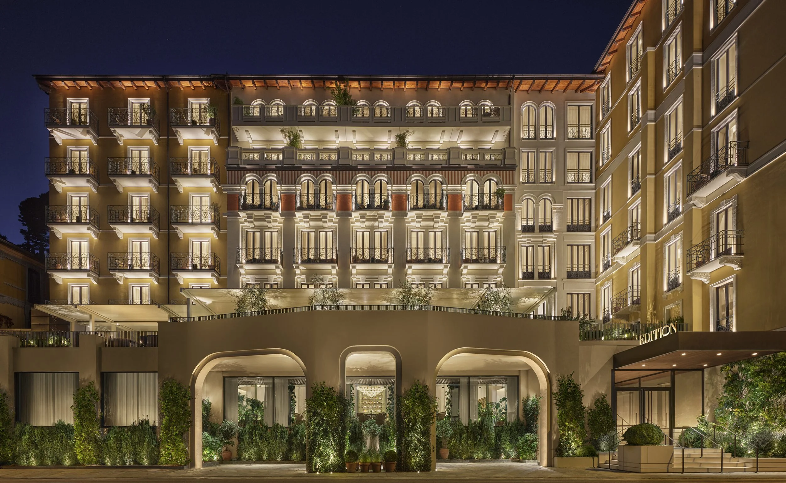 The Edition Exterior Architecture Lake Como Night
