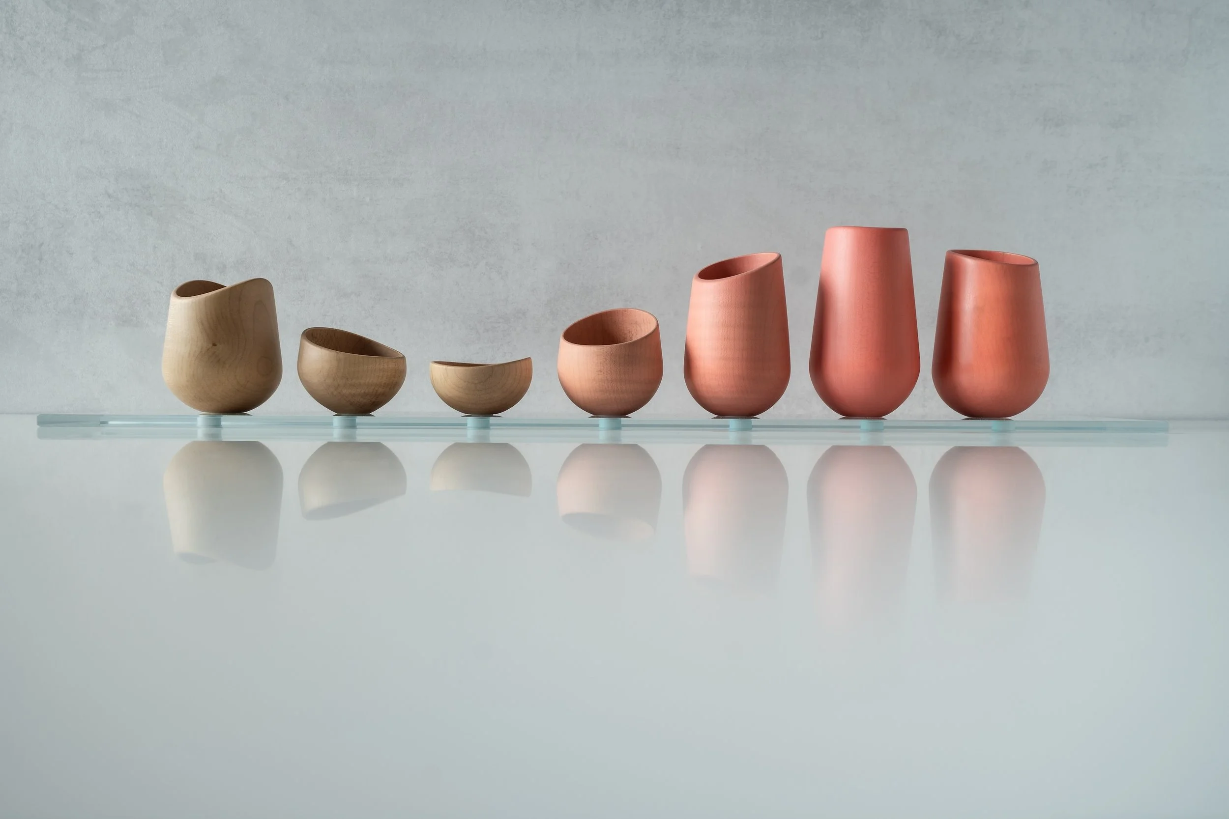 Alex Pope artist Ebb and Flow wooden vessels