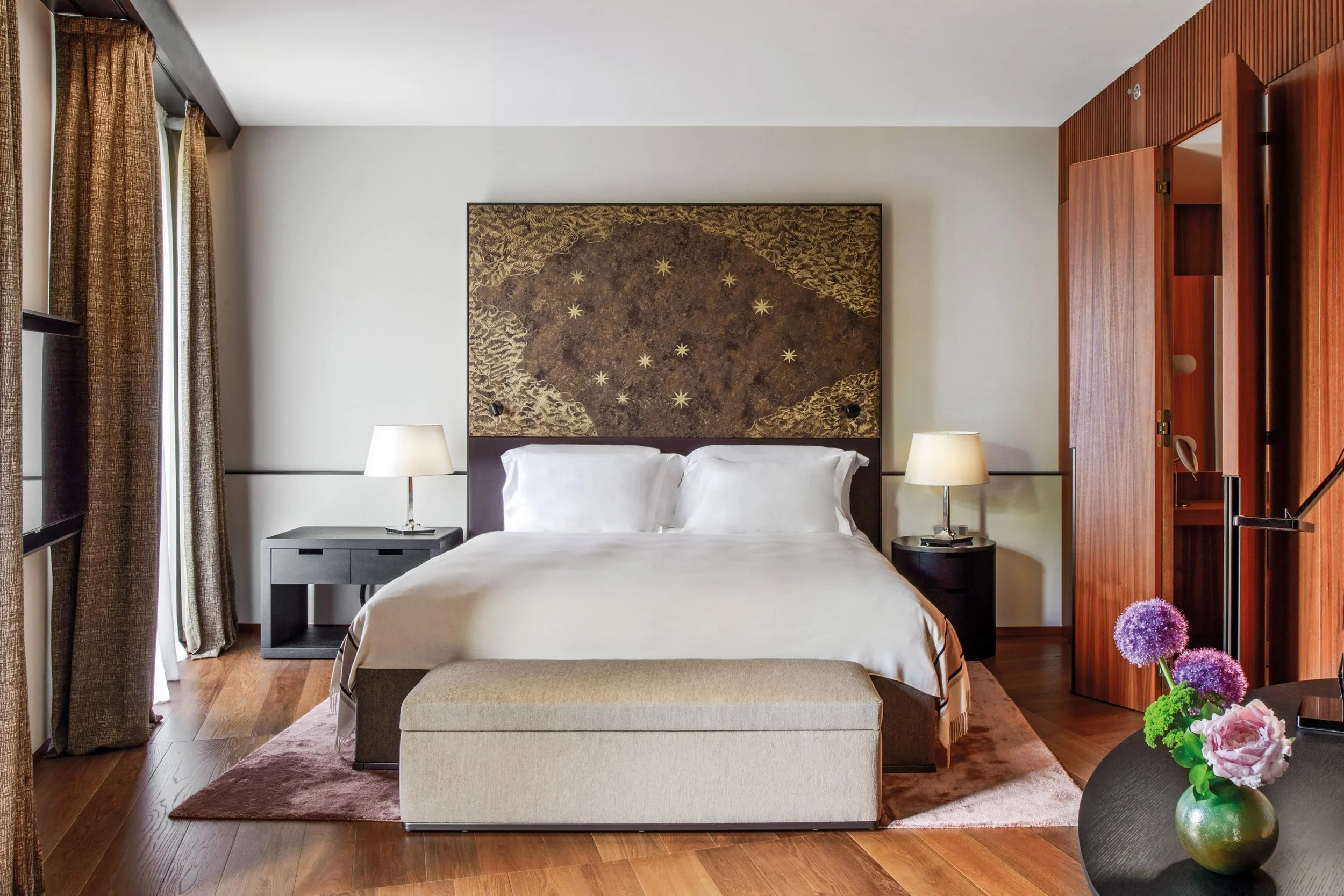 Bulgari Hotel Milan interior bedroom view design