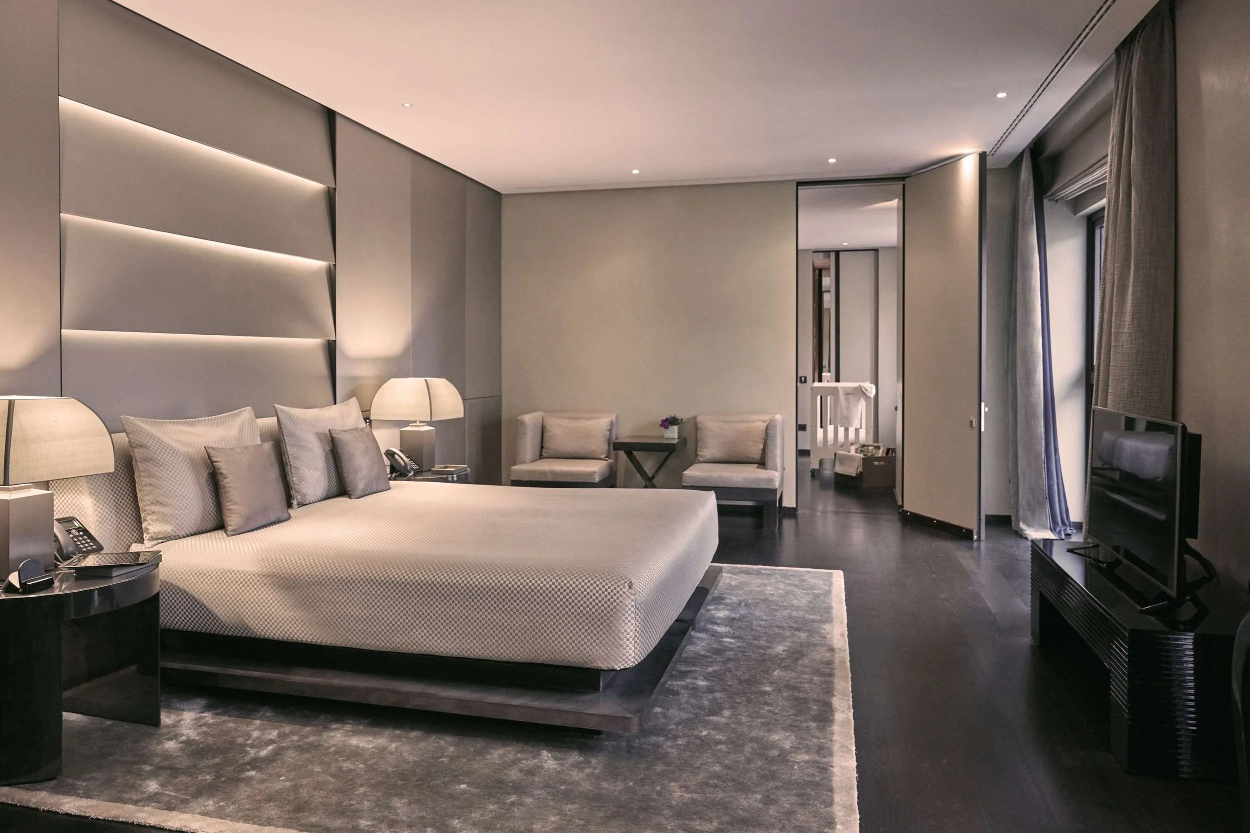 Armani Hotel Milan interior design view bedroom