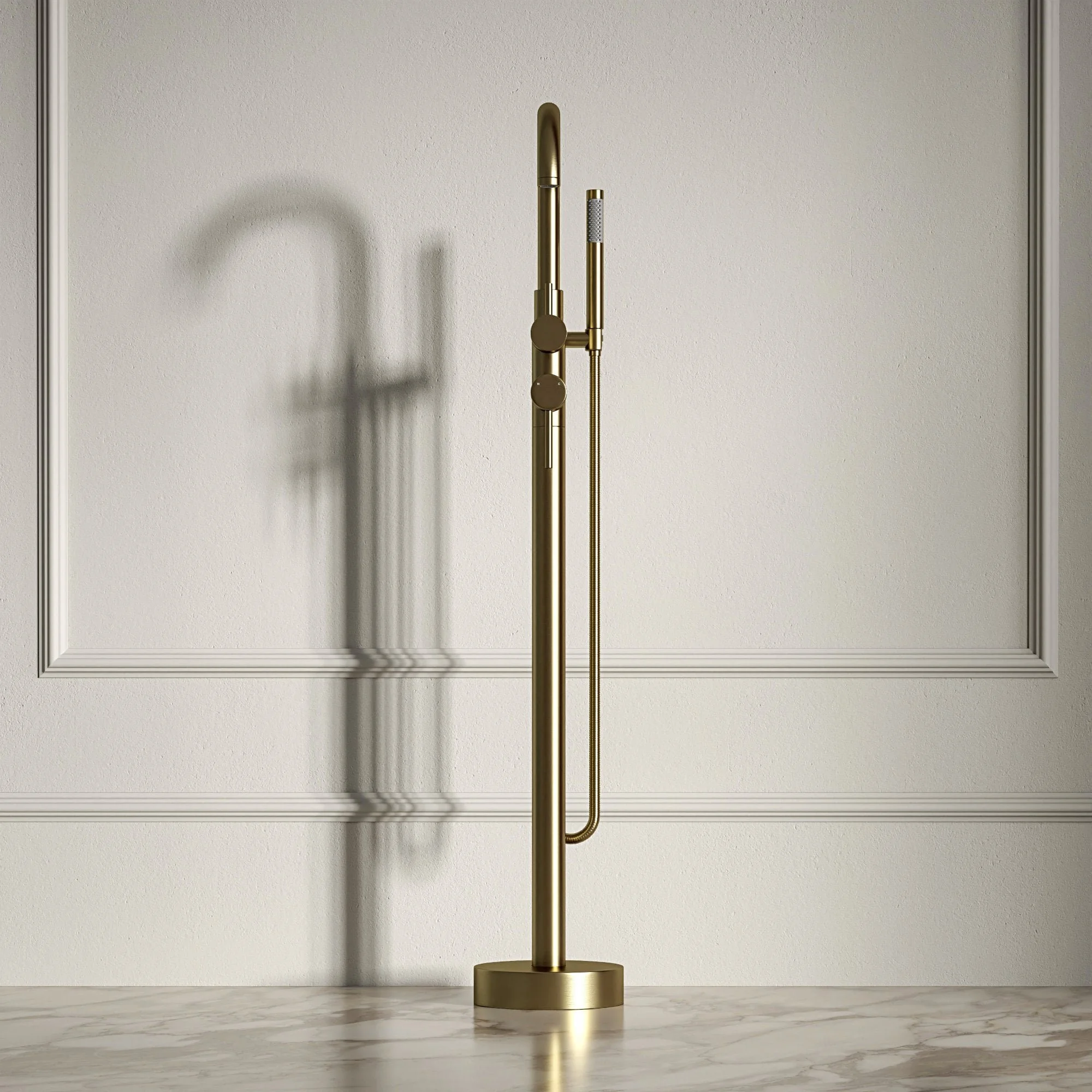Nosa Brushed Gold faro-floorstanding-bath-shower-mixer-tap