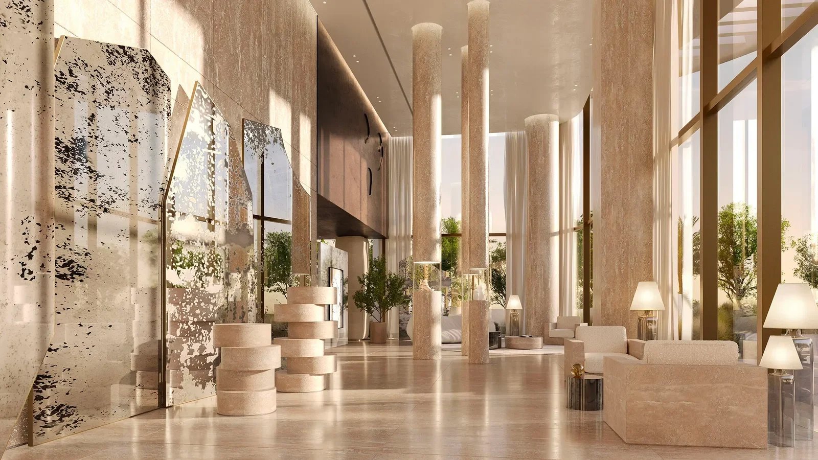 maison Margiela-Residences-DUBAI-Palm-Jumeirah  Lobby_View luxury interior design