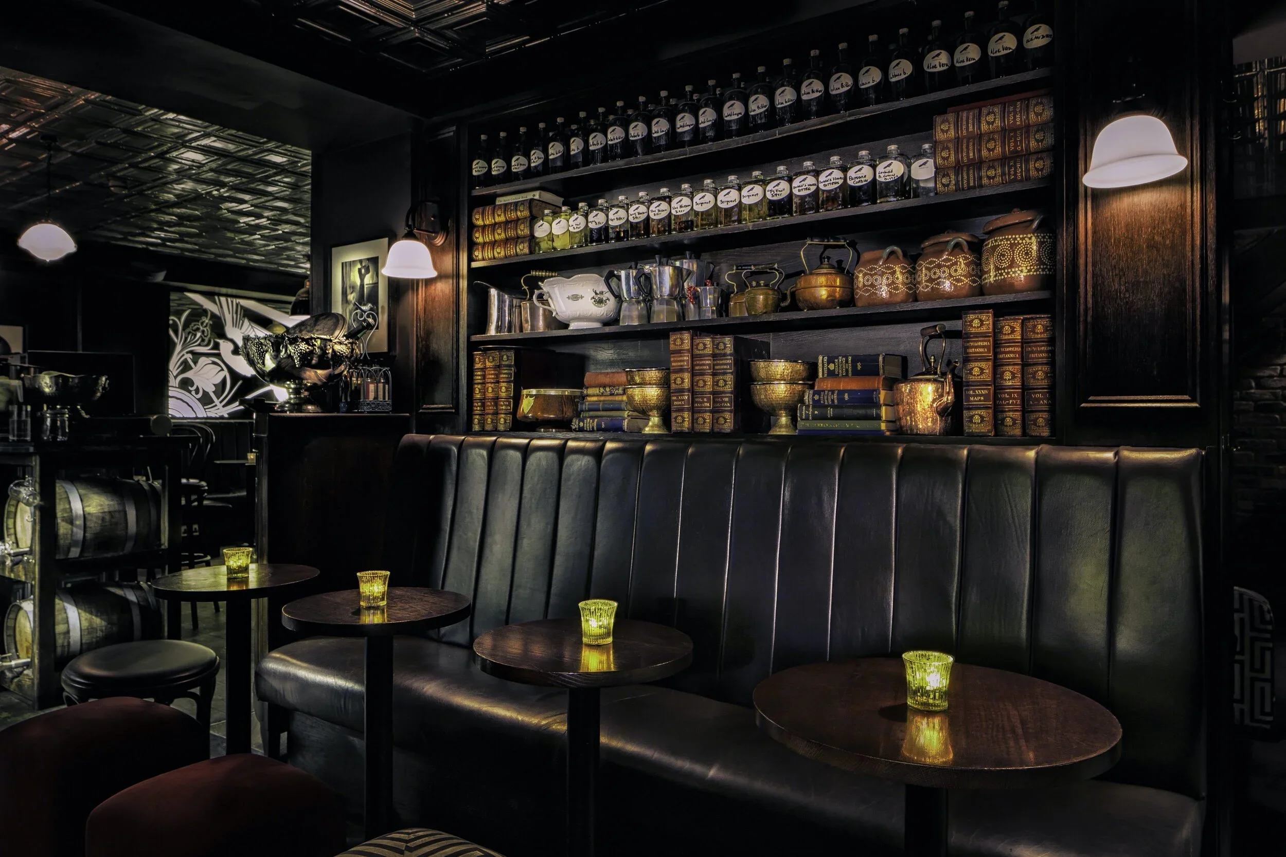 Nightjar shoreditch cocktail bar interior design.
