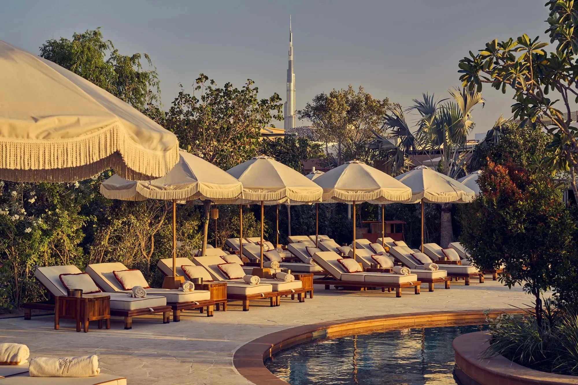 Gigi-Rigolatto restauarnt and beach club pool area-Dubai