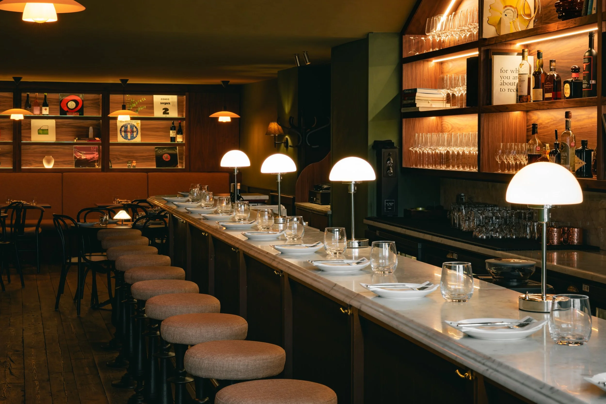 Sova-RebeccaHopePhotography  restaurant, wine and vinyl bar Notting Hill